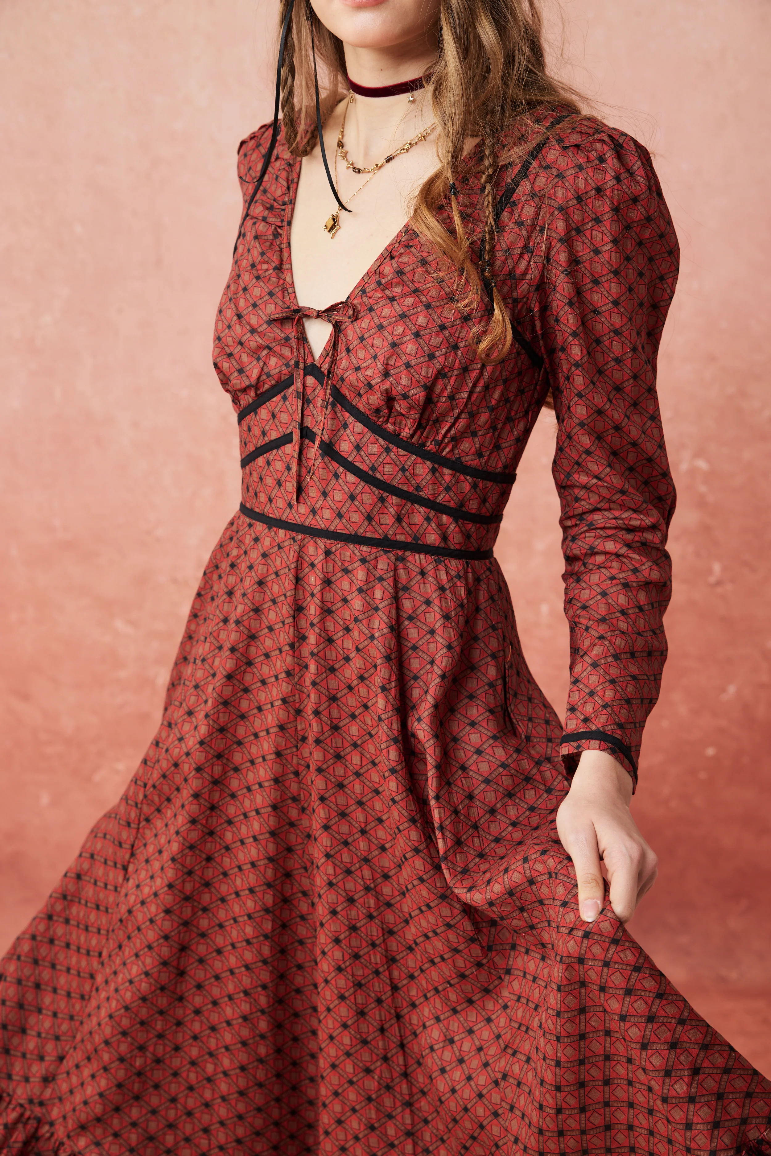 Chelse 19 |Longsleeved Linen Dress Gown - Image 7