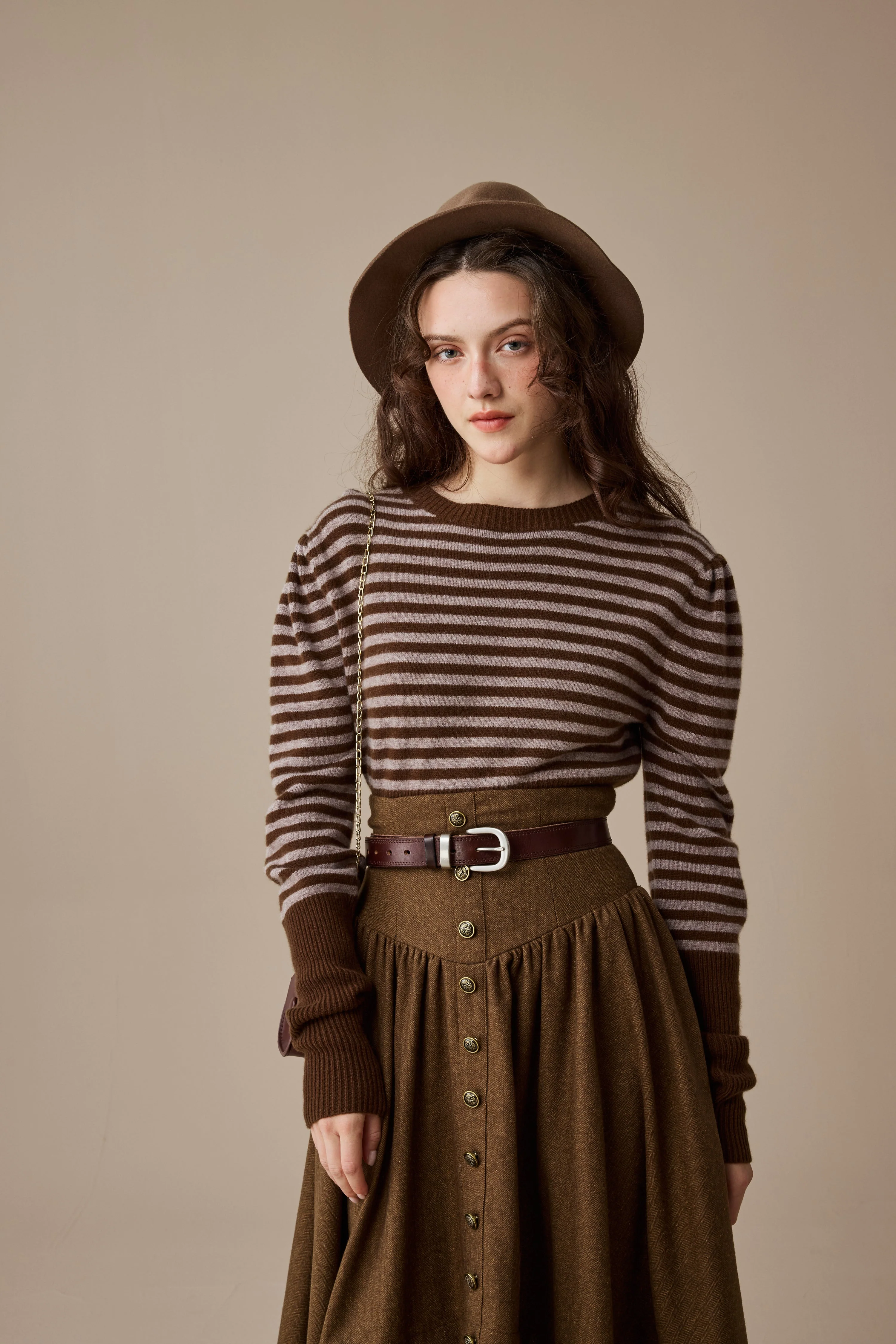 Christina 19 |Retro Layered Wool Skirt - Image 16
