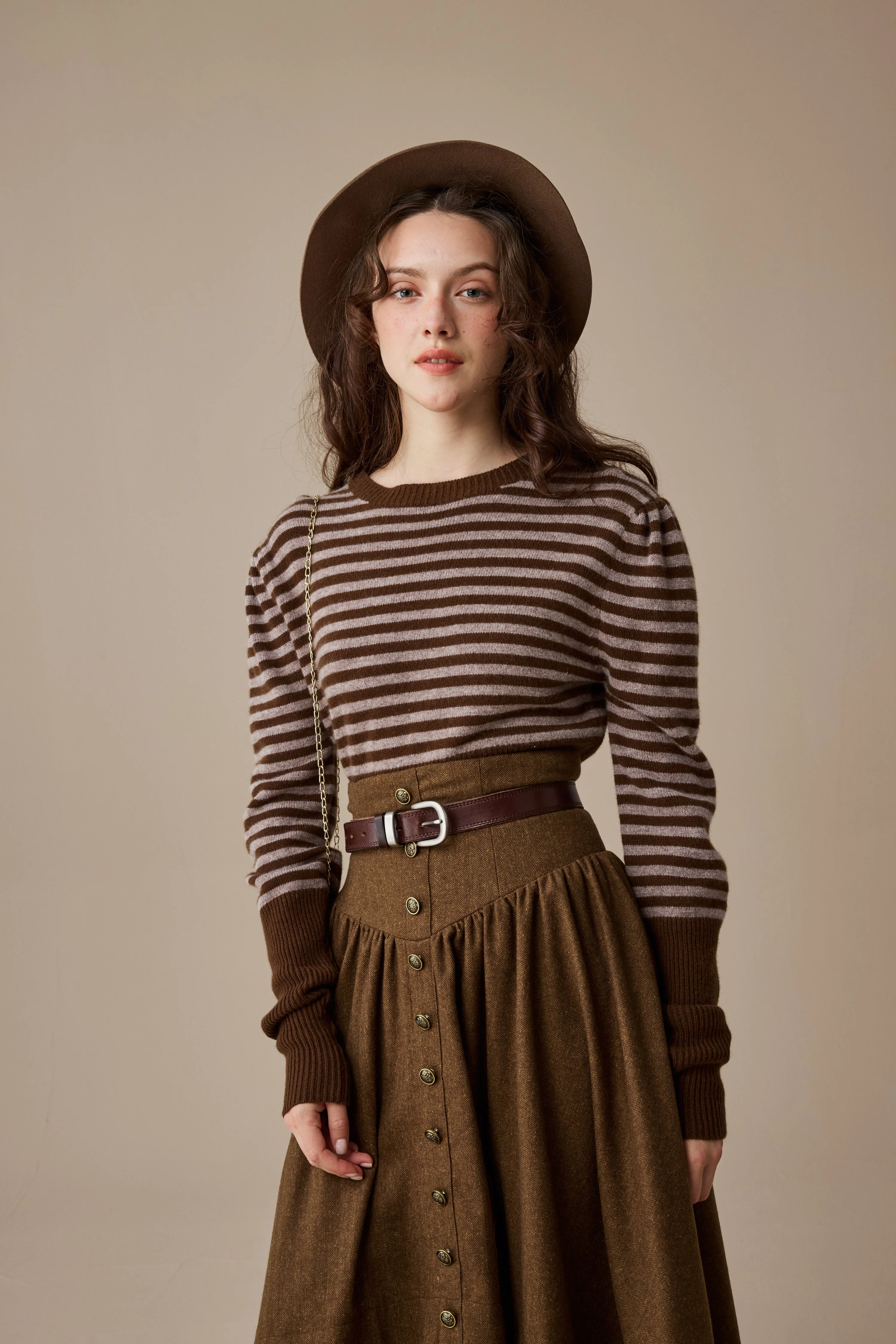 Christina 19 |Retro Layered Wool Skirt - Image 5