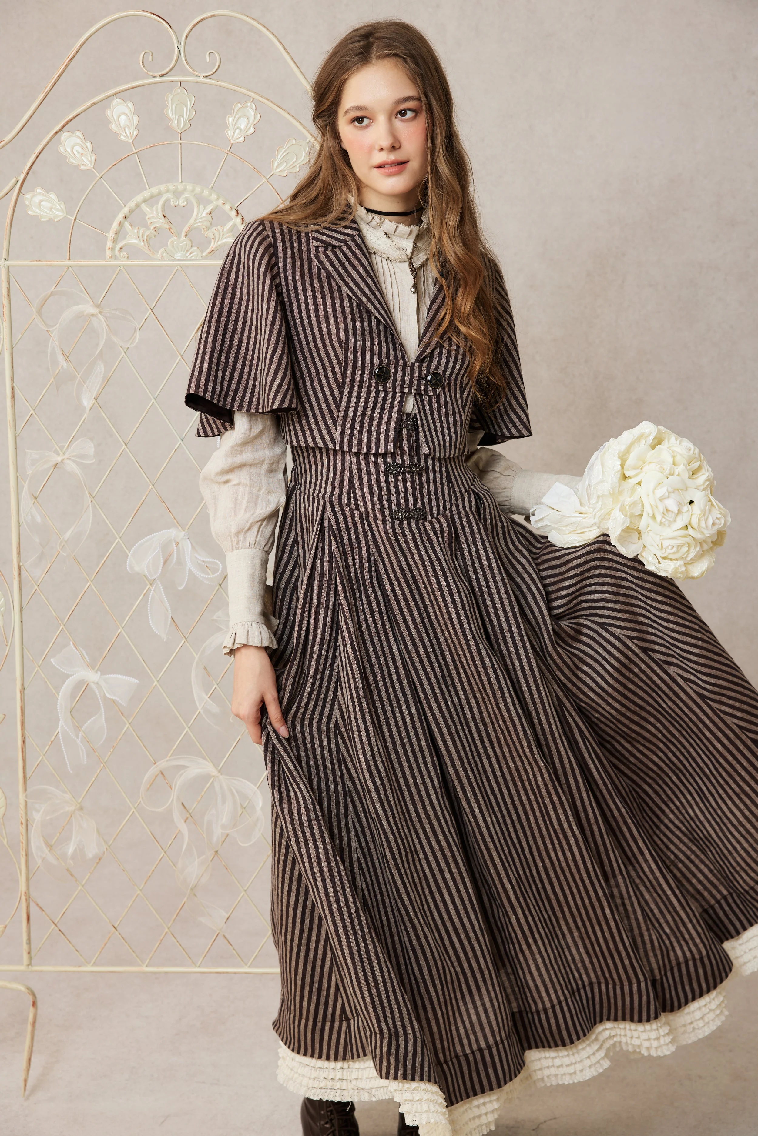 Clarise 22 | Retro Linen Skirt - Image 13