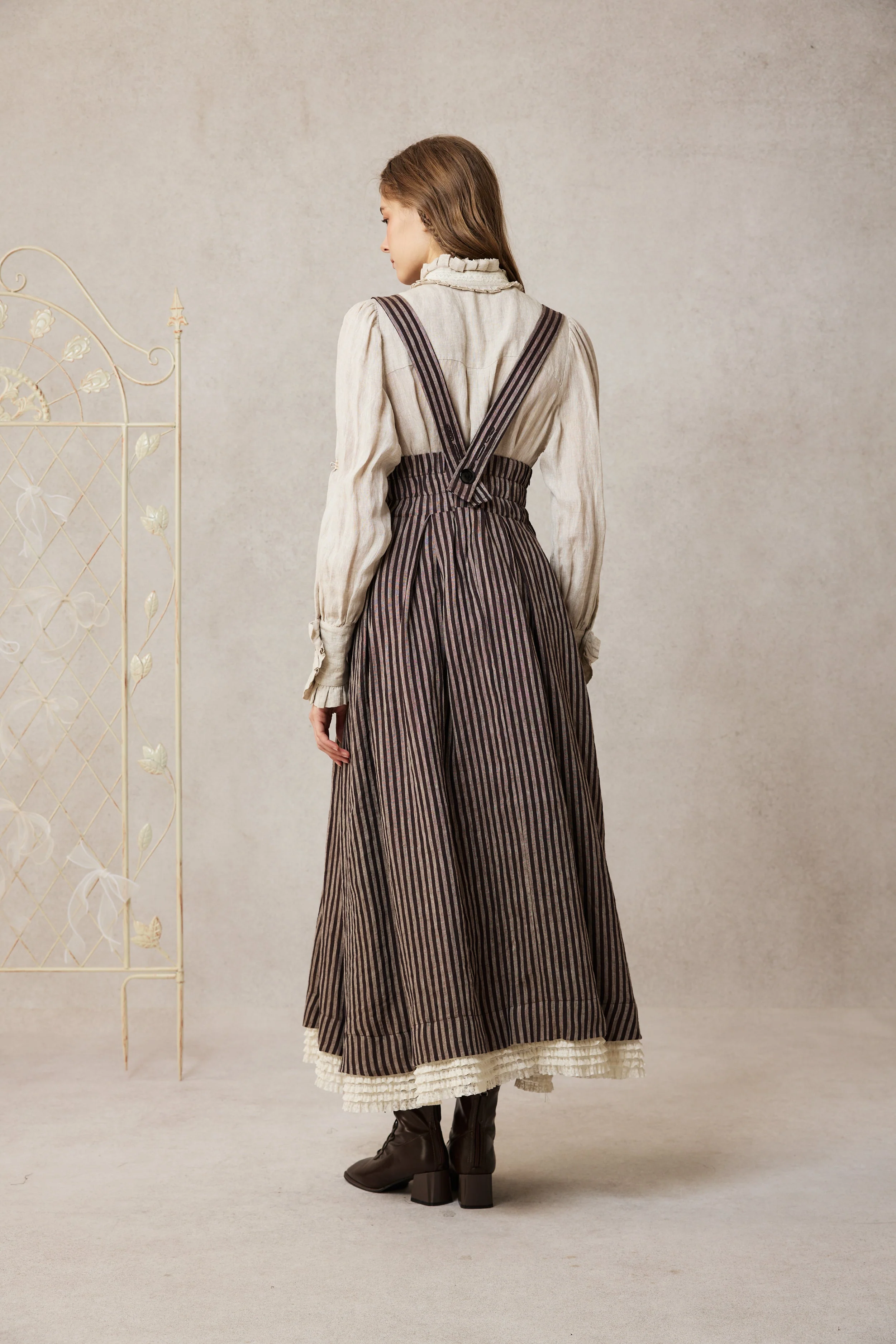 Clarise 22 | Retro Linen Skirt - Image 4