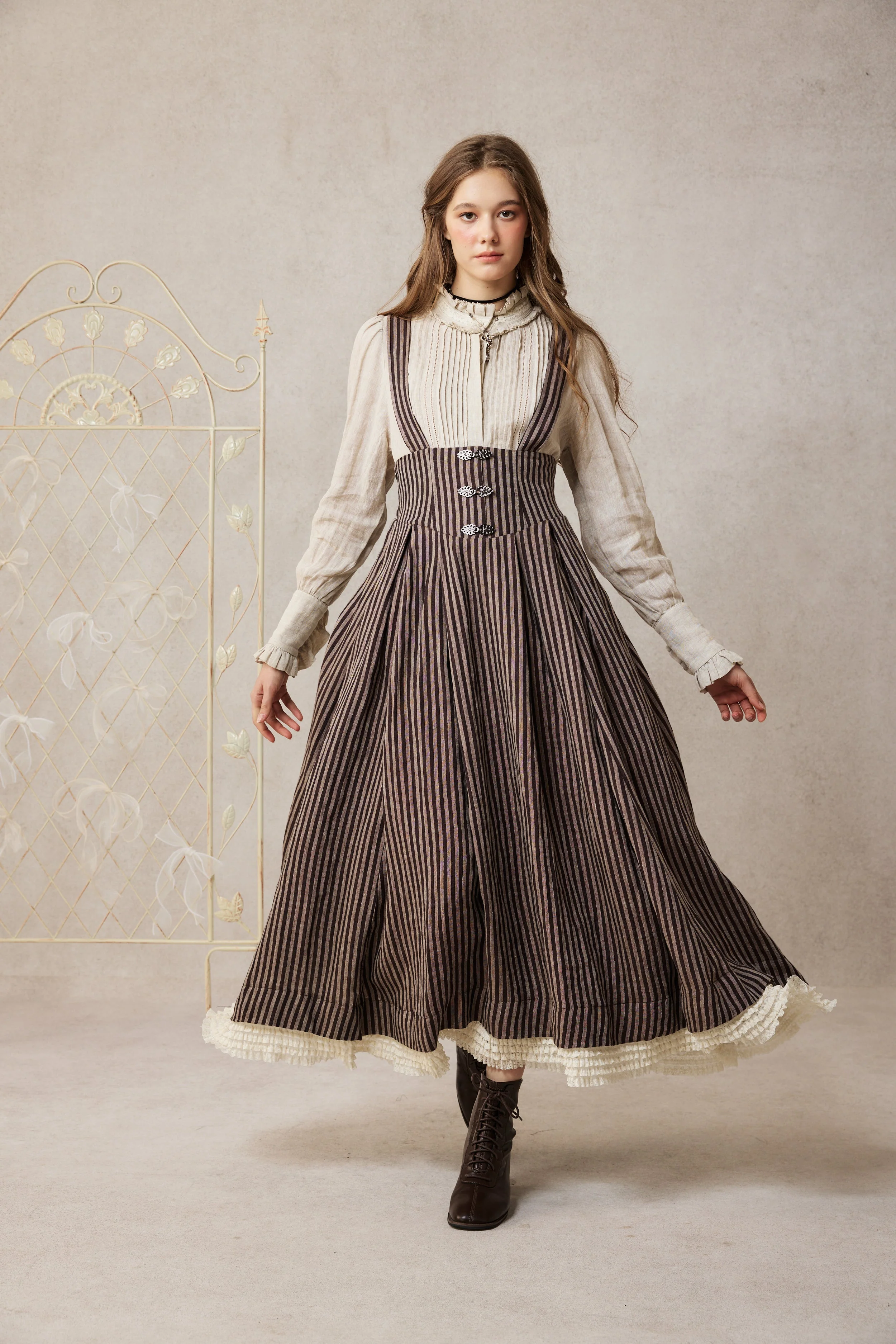 Clarise 22 | Retro Linen Skirt - Image 6