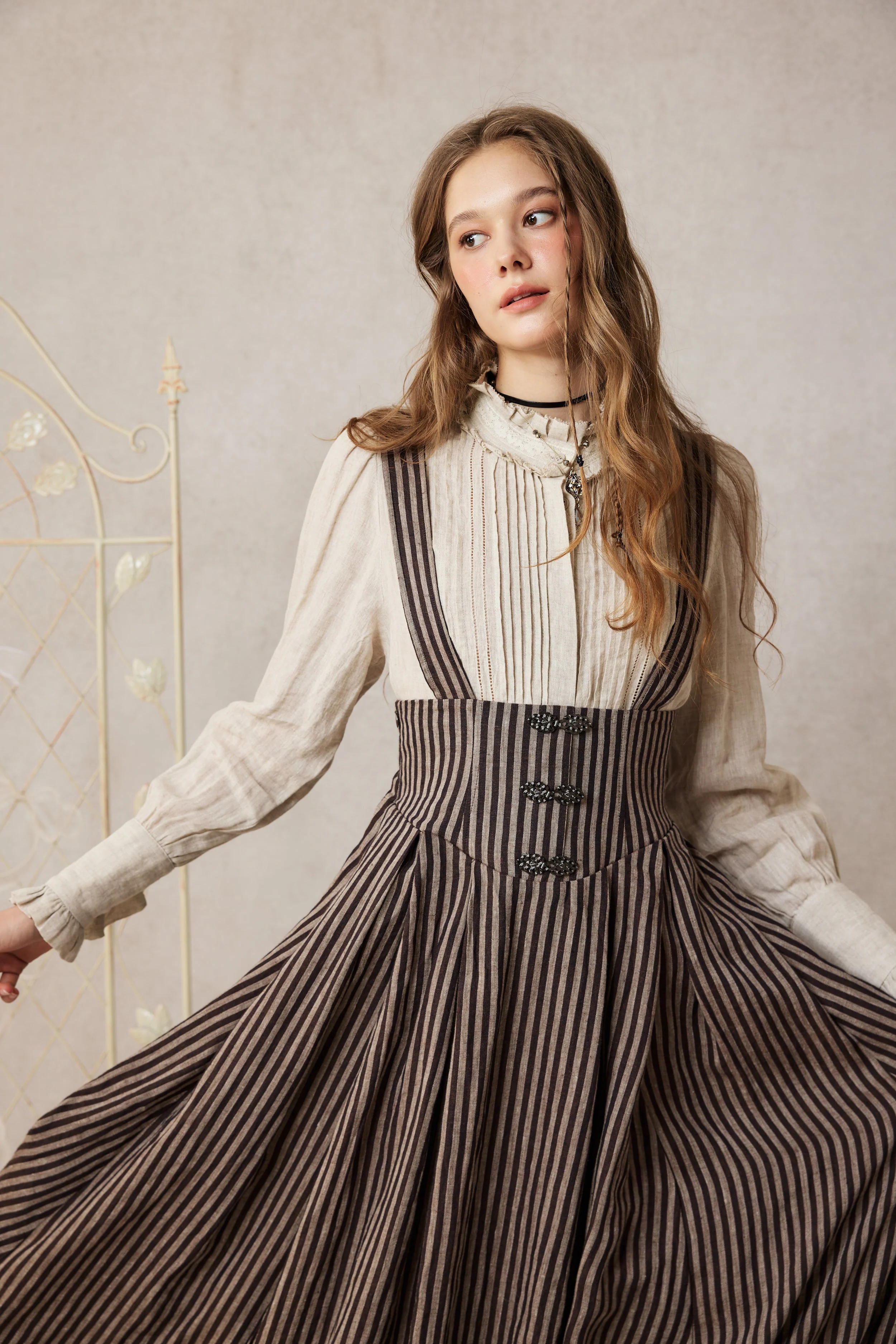 Clarise 22 | Retro Linen Skirt - Image 7