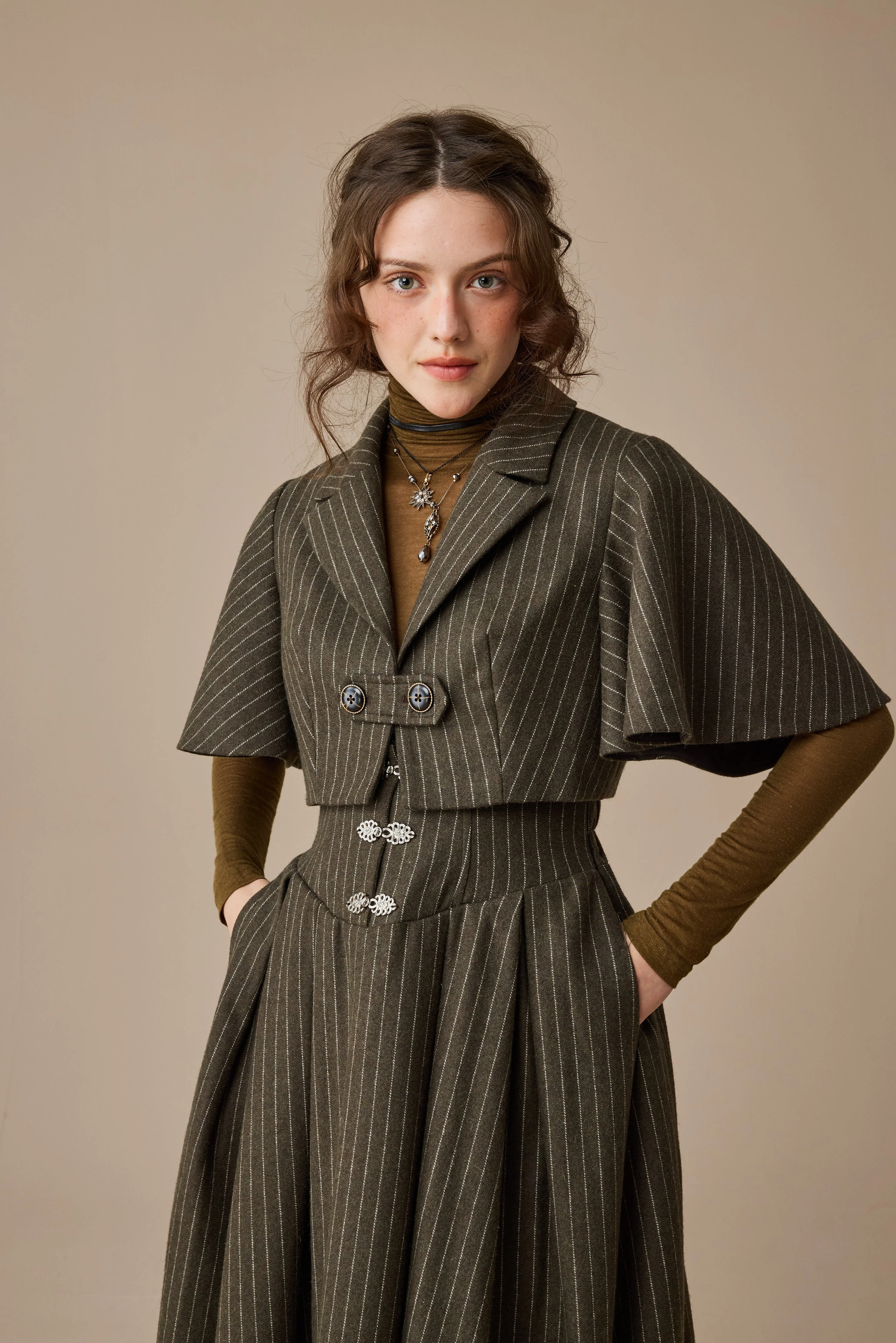 Clarise 22 |Retro Wool Skirt & Cape (2 pieces) - Image 13