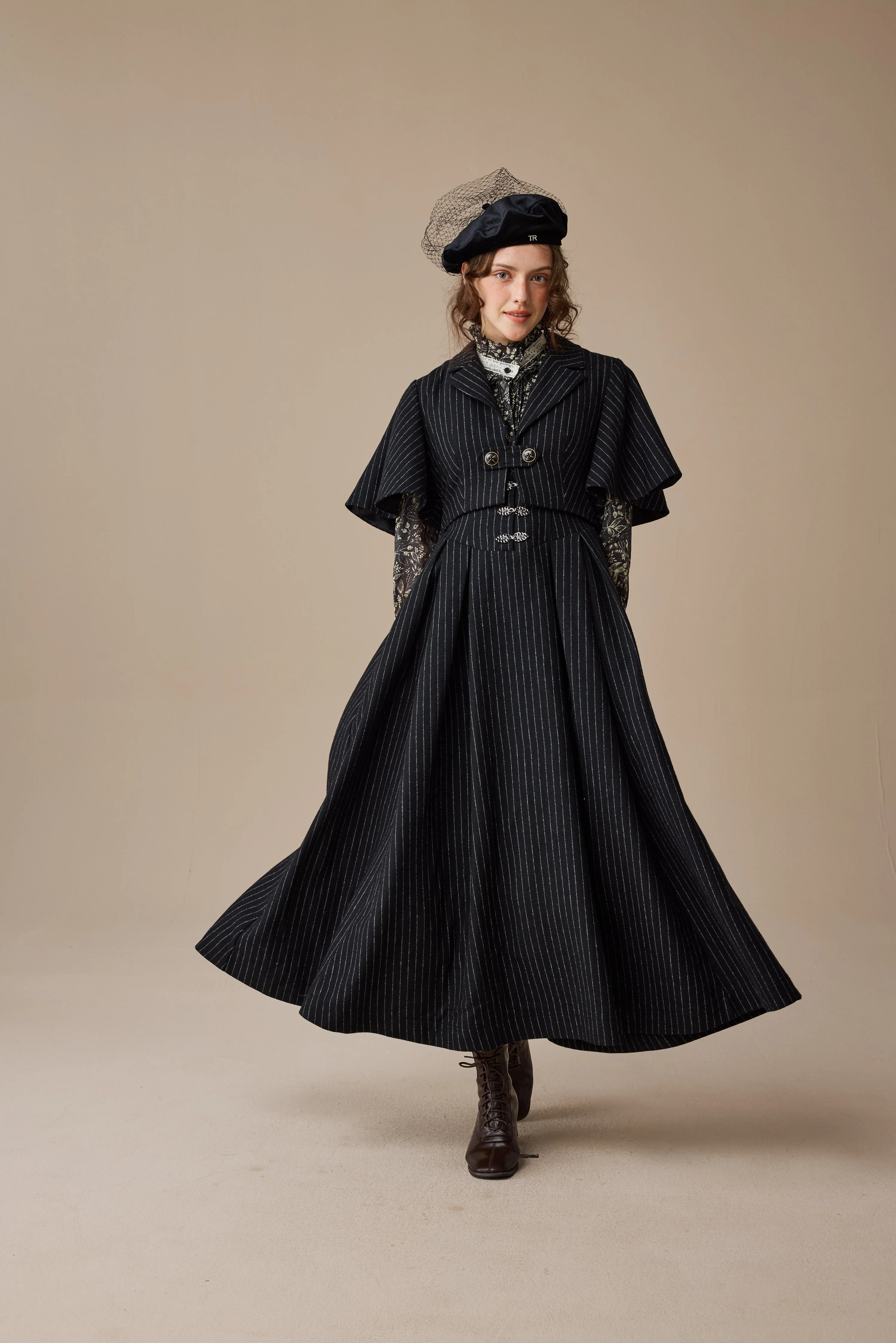 Clarise 22 |Retro Wool Skirt & Cape (2 pieces) - Image 17