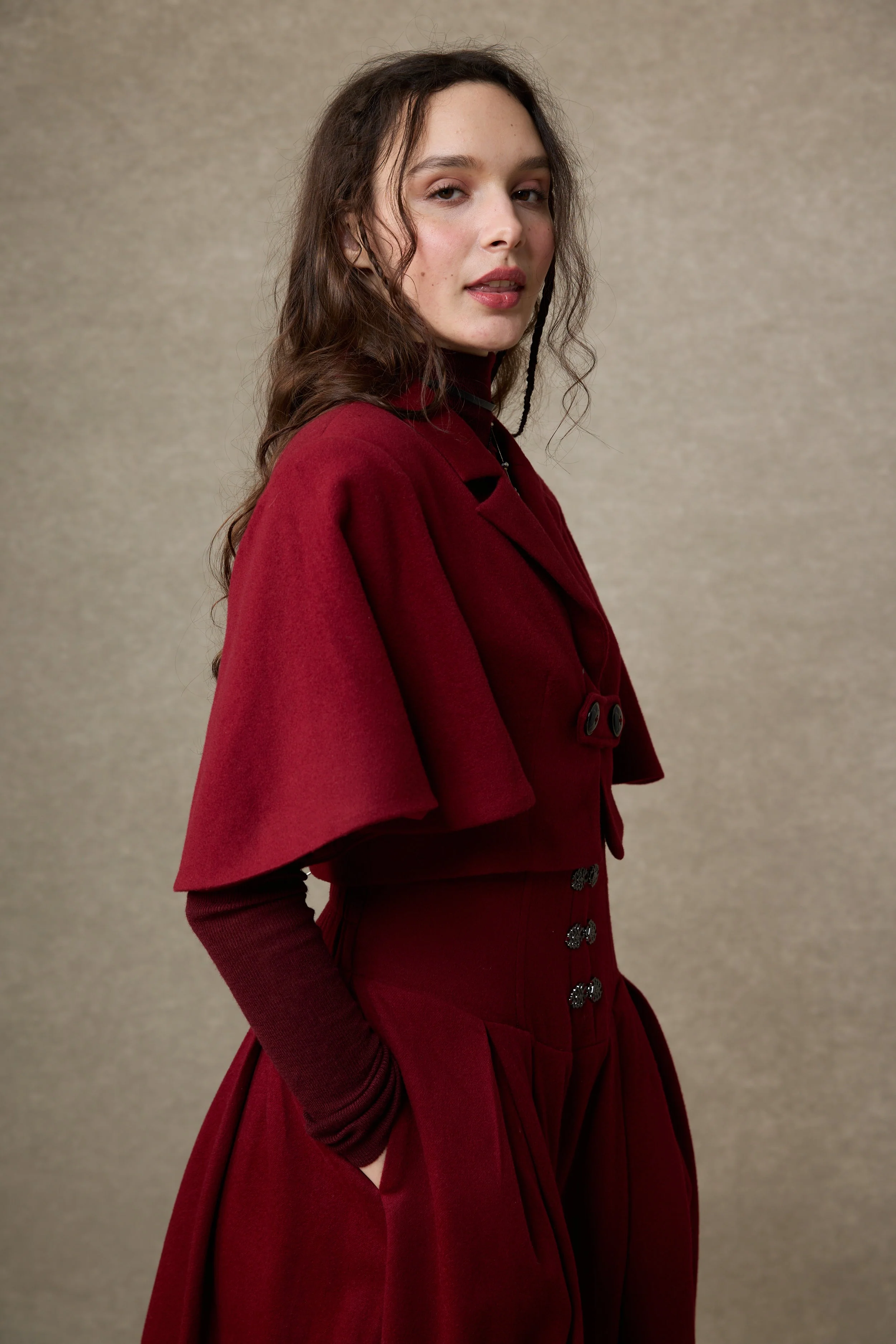 Clarise 22 |Retro Wool Skirt & Cape (2 pieces) - Image 9