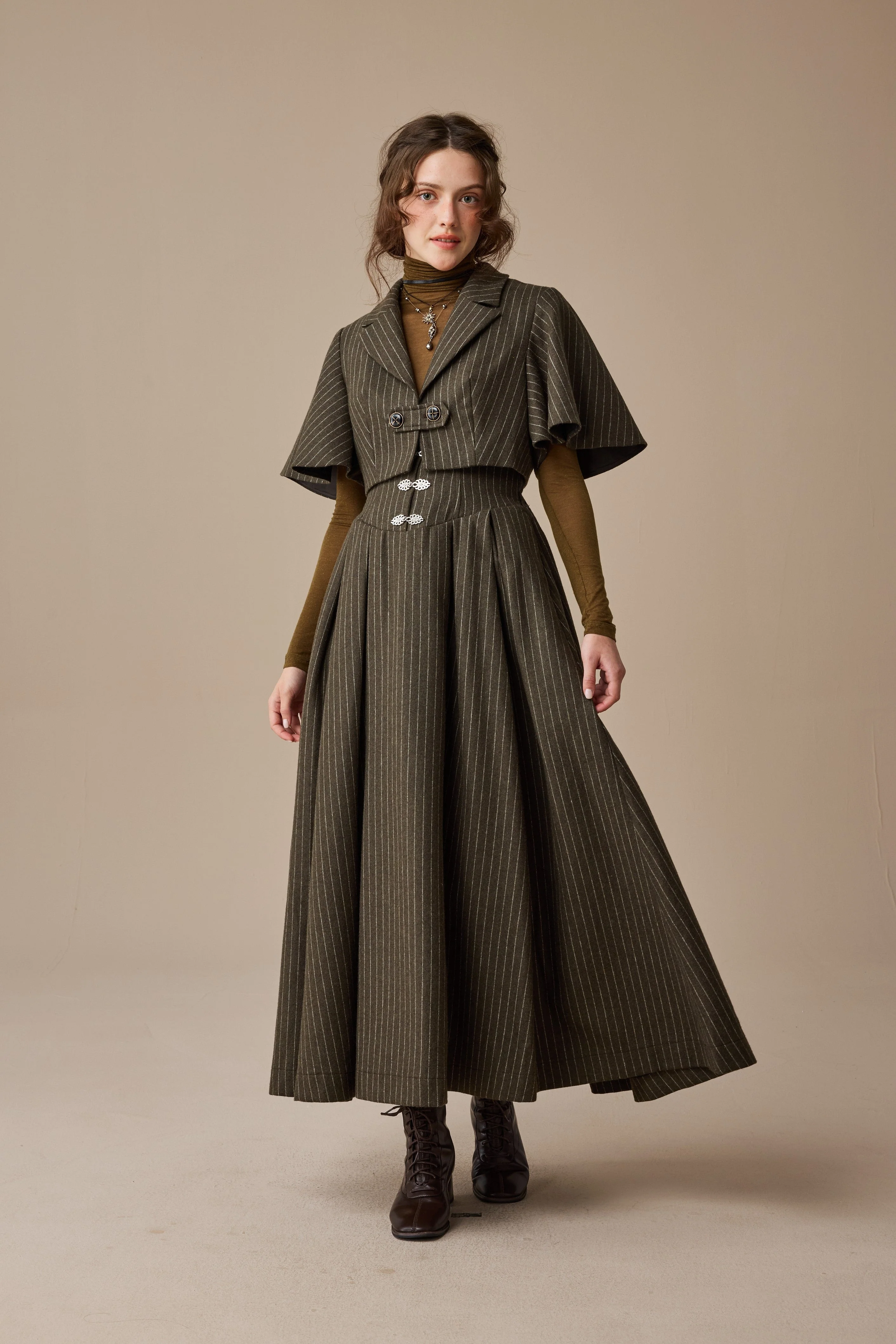 Clarise 22 |Retro Wool Skirt & Cape (2 pieces) - Image 14