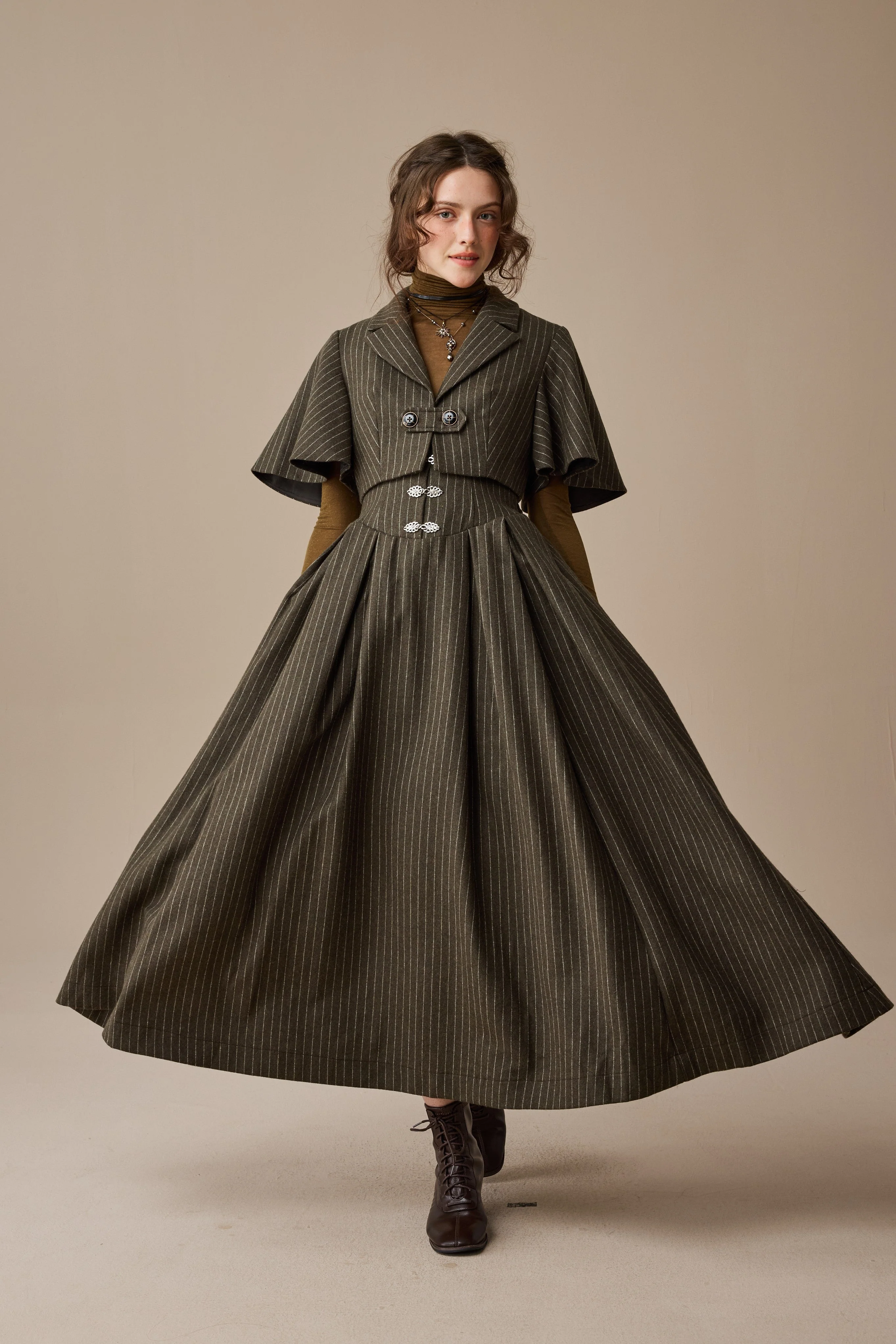 Clarise 22 |Retro Wool Skirt & Cape (2 pieces) - Image 16