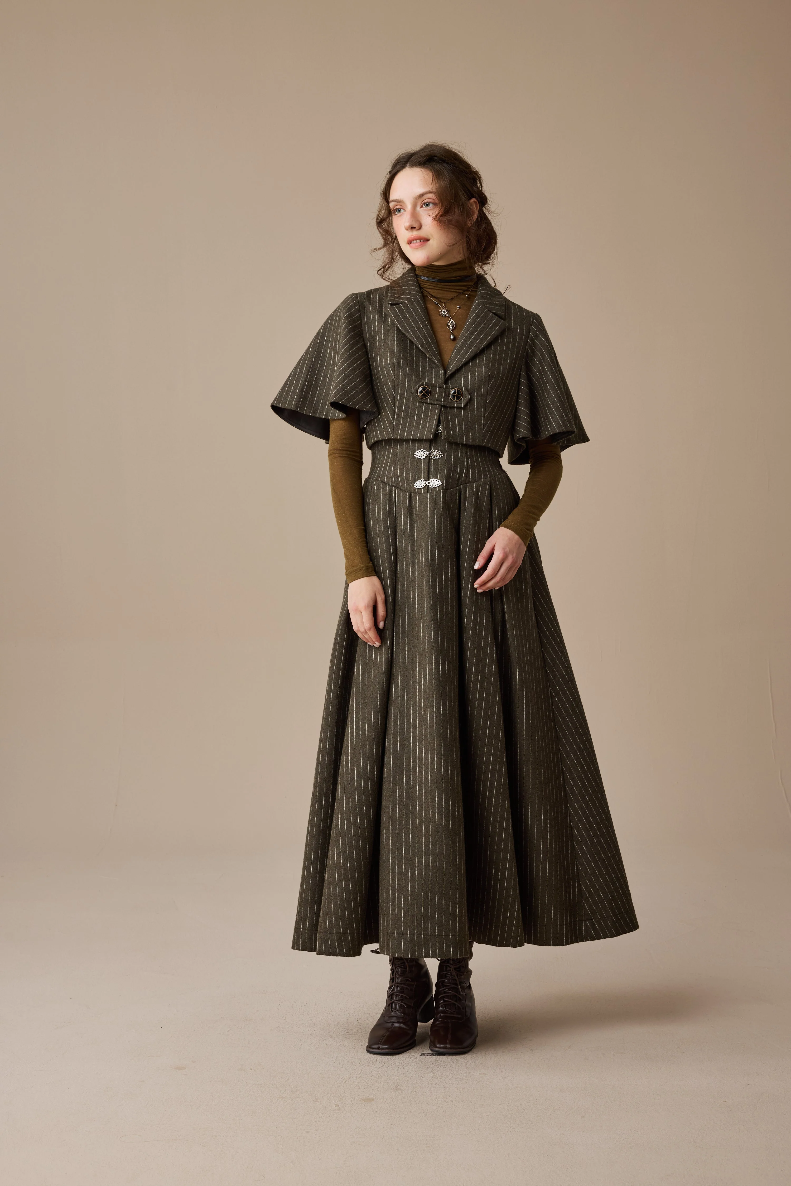 Clarise 22 |Retro Wool Skirt & Cape (2 pieces) - Image 17