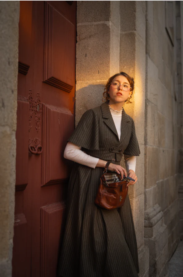 Clarise 22 |Retro Wool Skirt & Cape (2 pieces) - Image 5