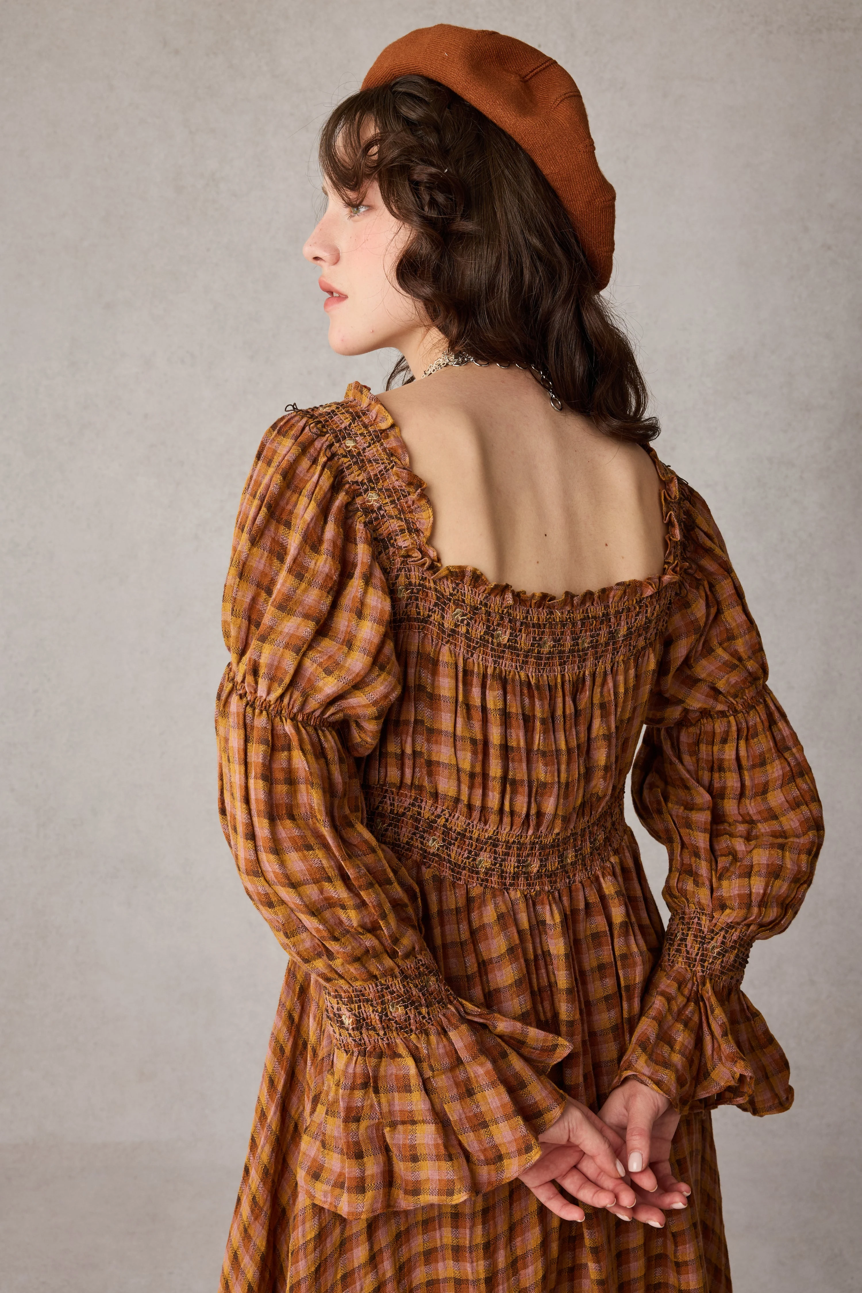 Cloud 21 | smocking embroidery linen dress - Image 19