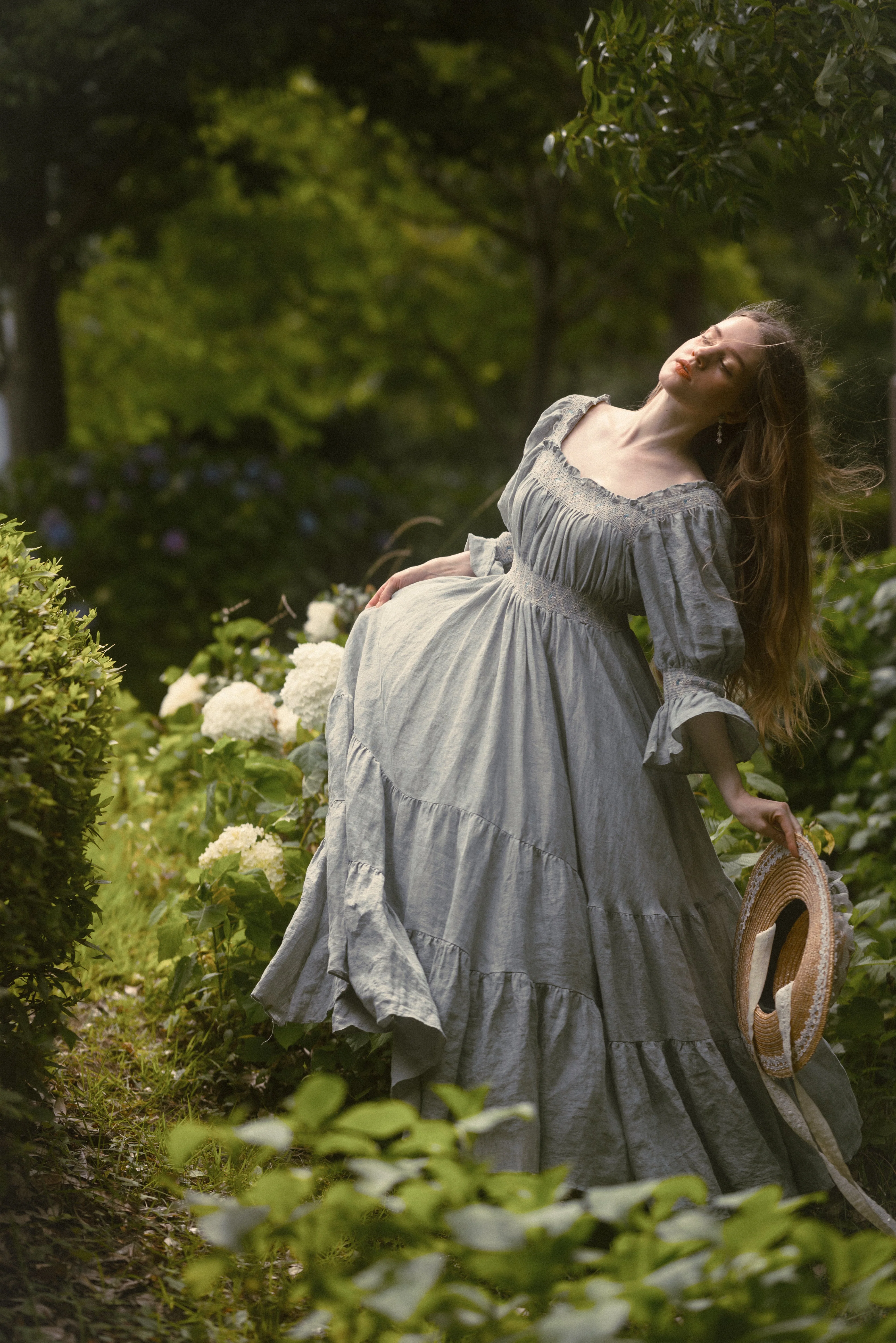 Cloud 21 | smocking embroidery linen dress - Image 32