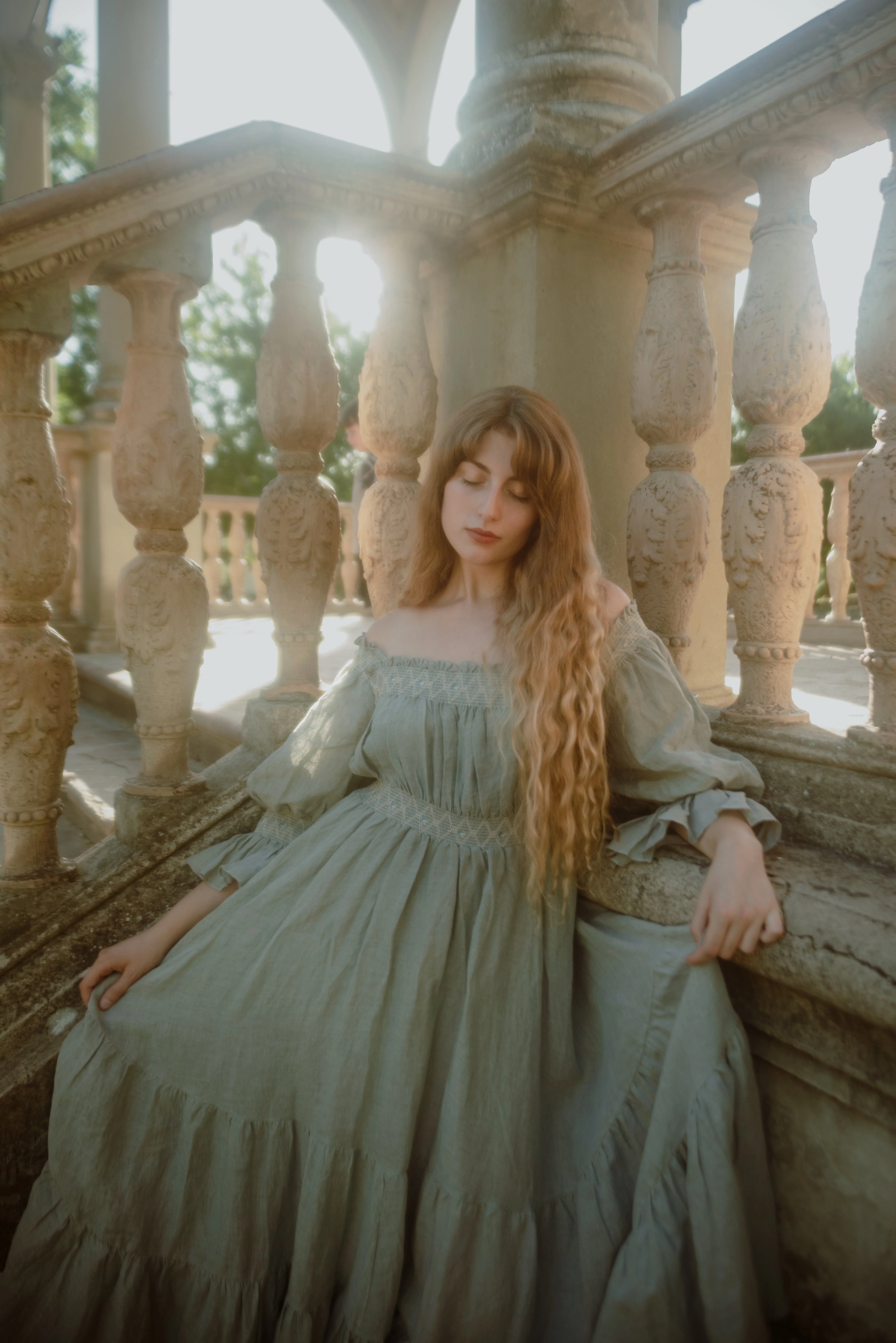 Cloud 21 | smocking embroidery linen dress - Image 35