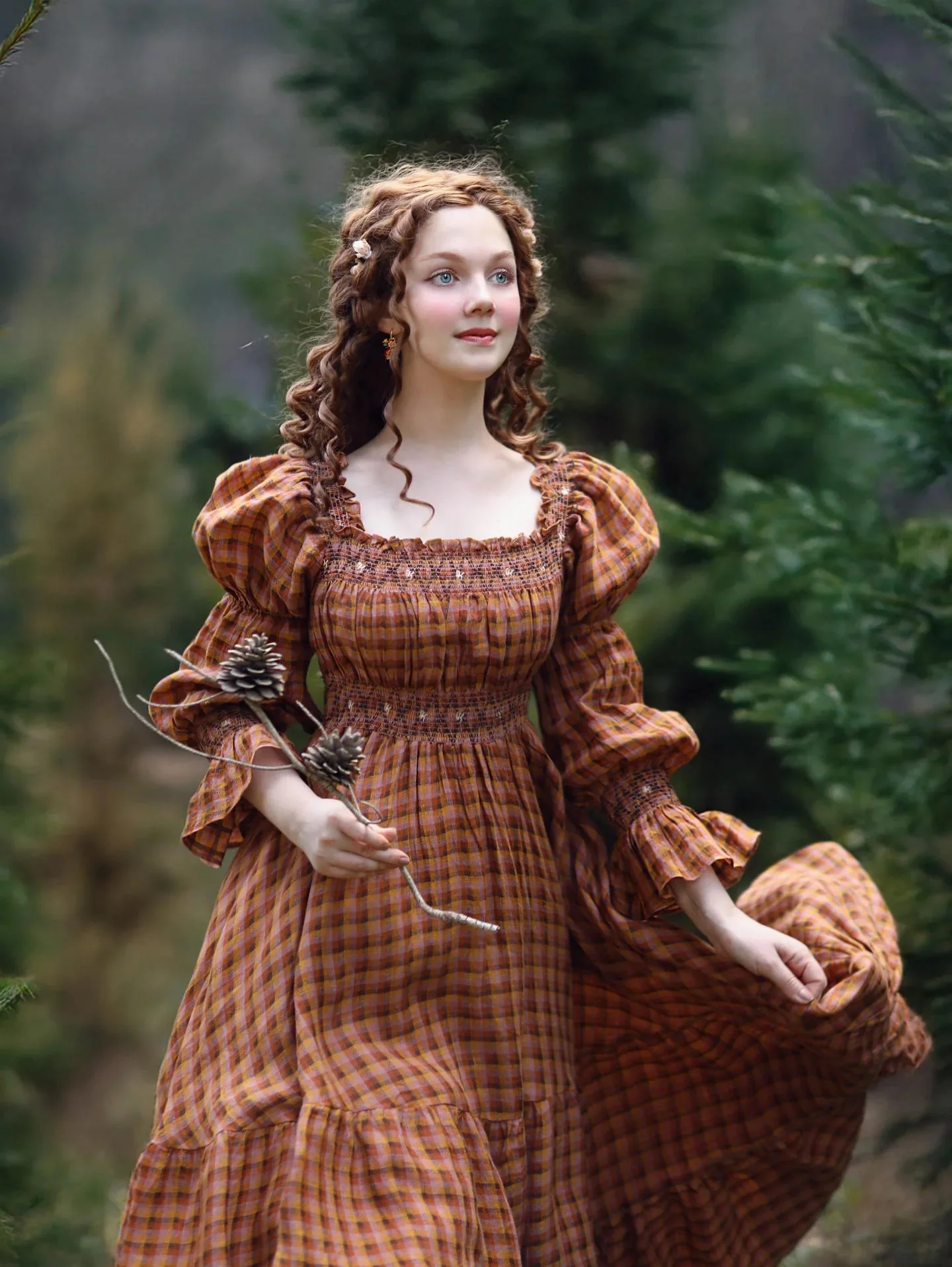 Cloud 21 | smocking embroidery linen dress - Image 7