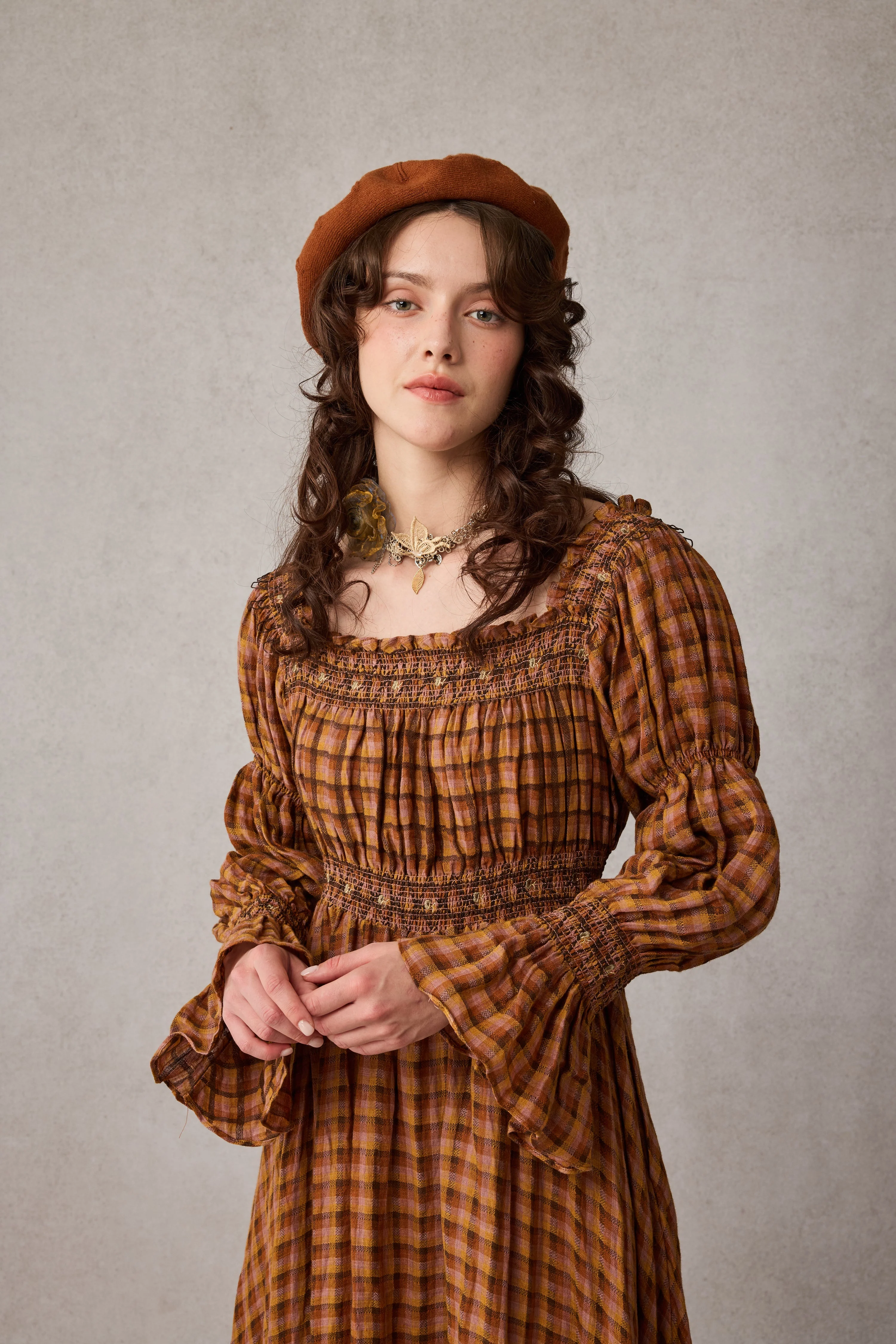 Cloud 21 | smocking embroidery linen dress - Image 12