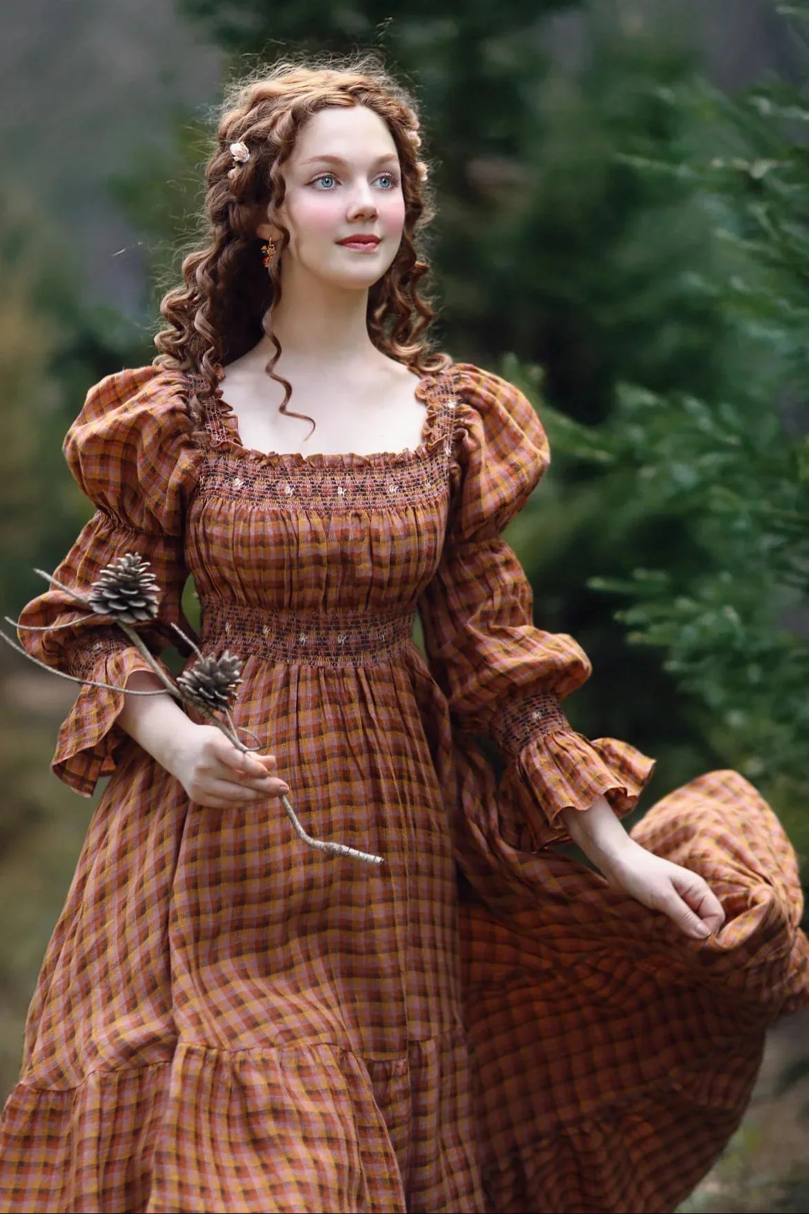 Cloud 21 | smocking embroidery linen dress - Image 2