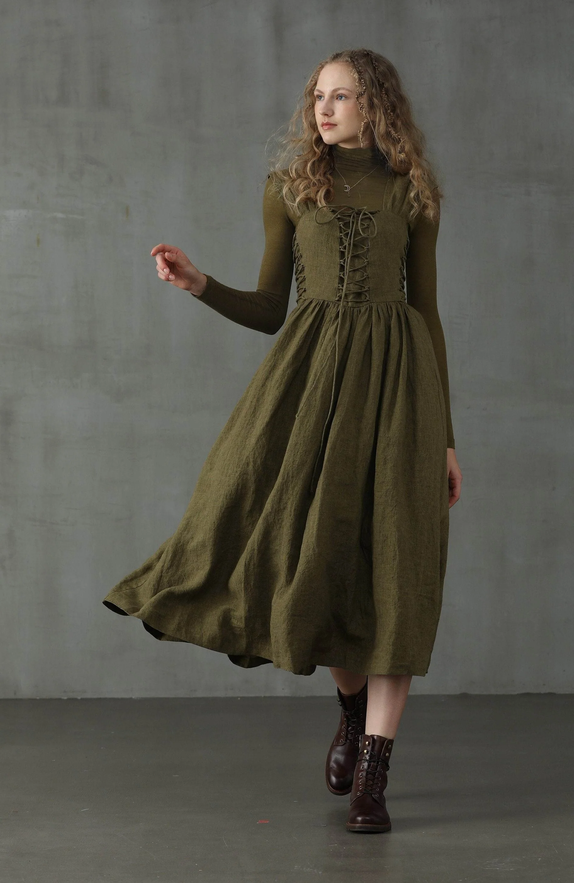 Glory 33 | Front Lace-up Dress - Image 10
