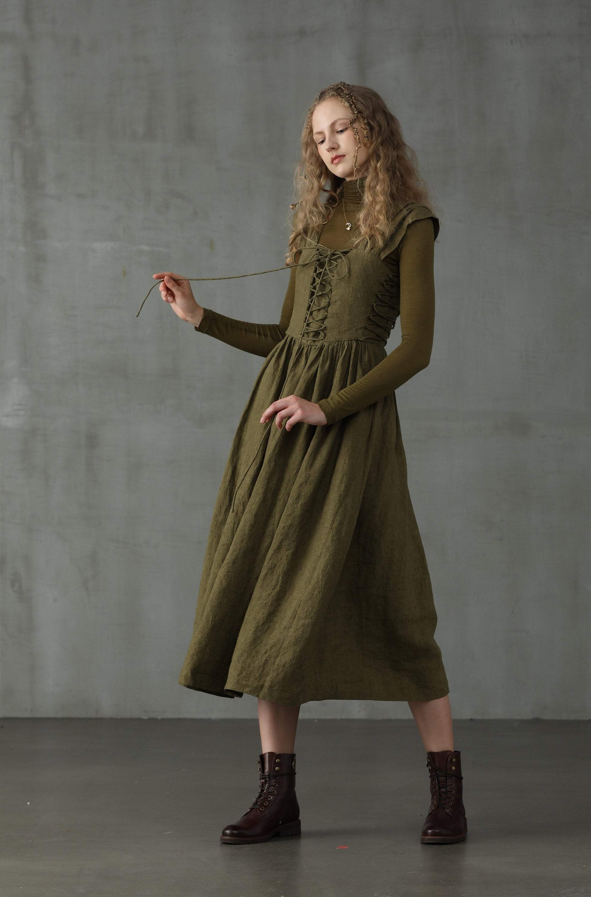 Glory 33 | Front Lace-up Dress - Image 12