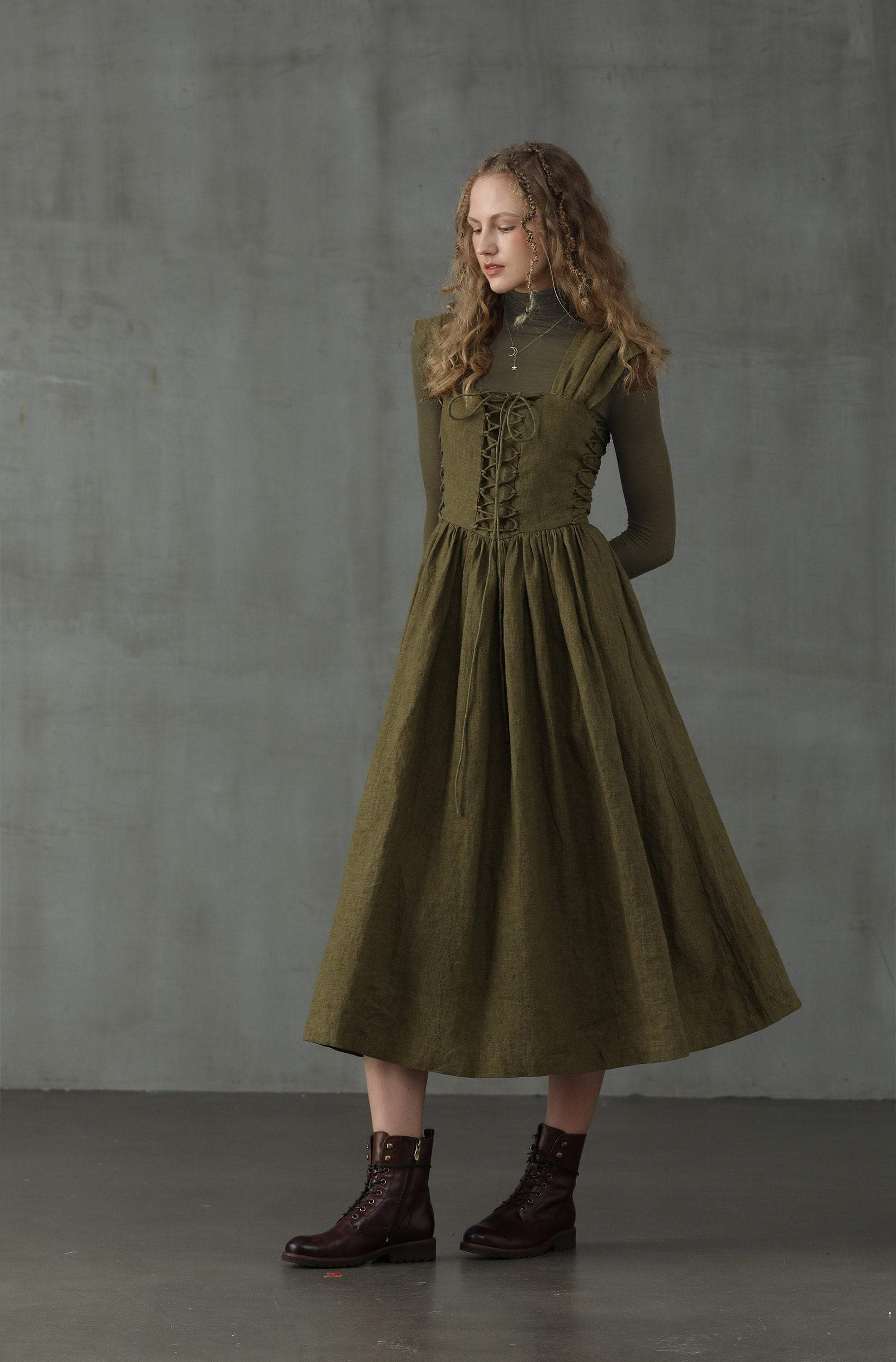 Glory 33 | Front Lace-up Dress - Image 14