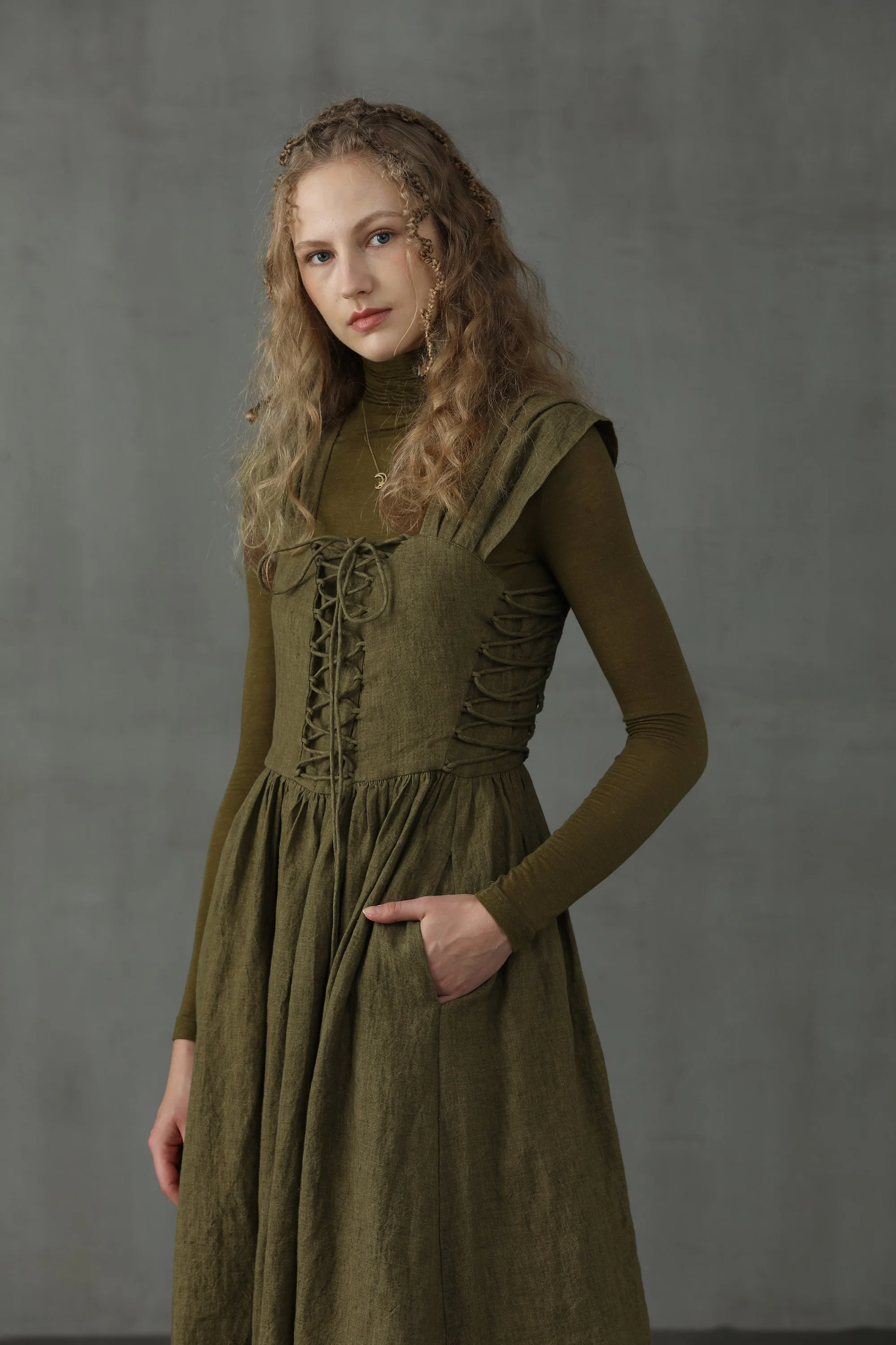 Glory 33 | Front Lace-up Dress - Image 16