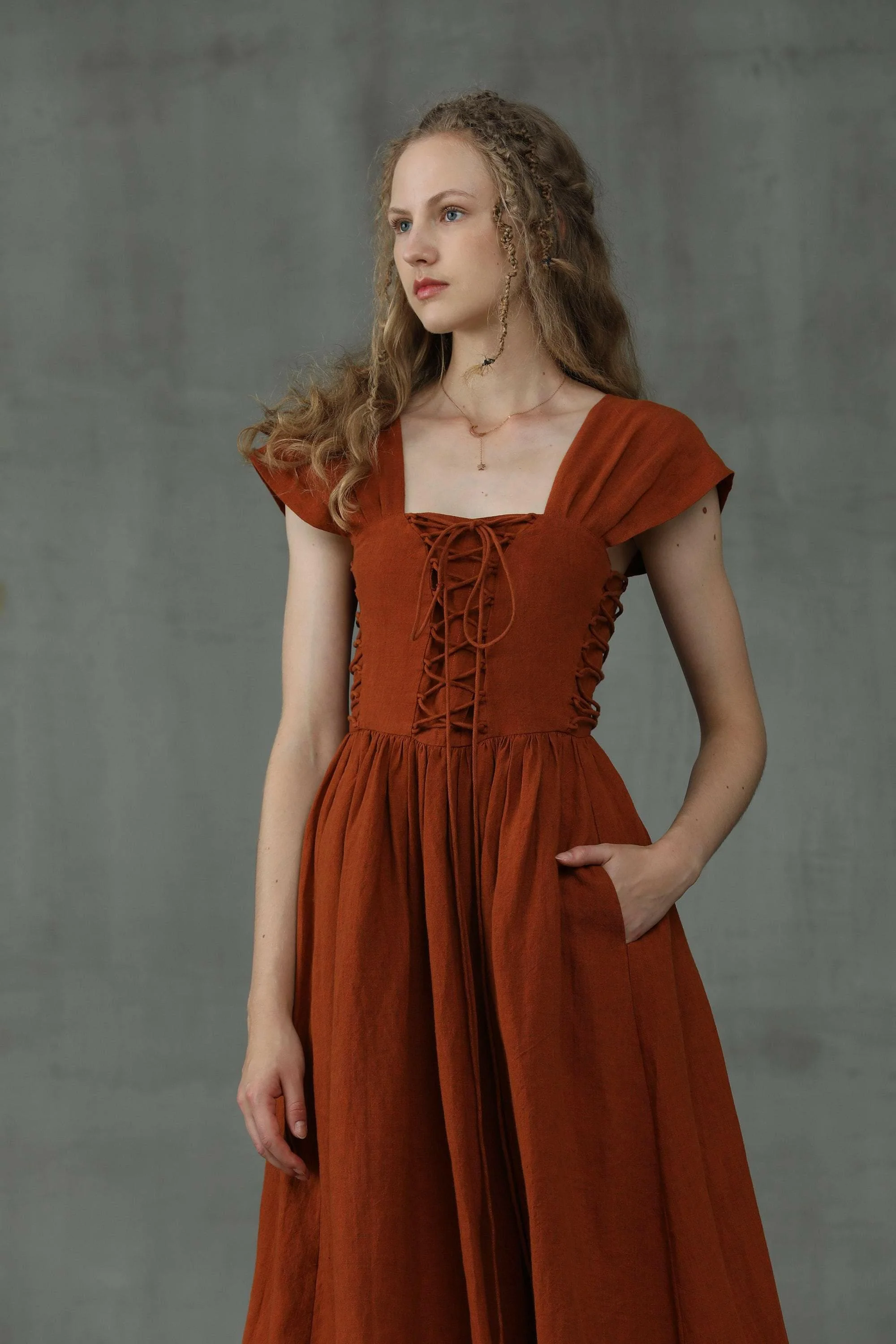 Glory 33 | Front Lace-up Dress - Image 20