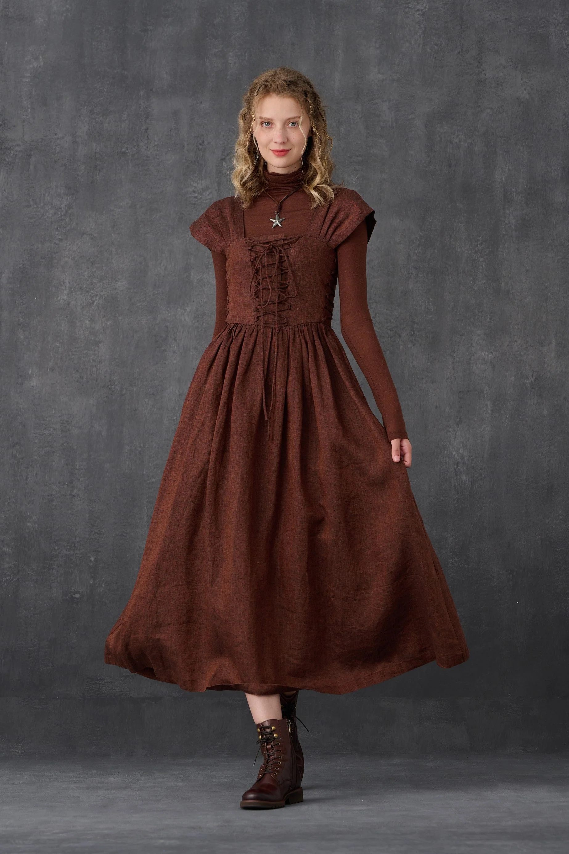 Glory 33 | Front Lace-up Dress - Image 21