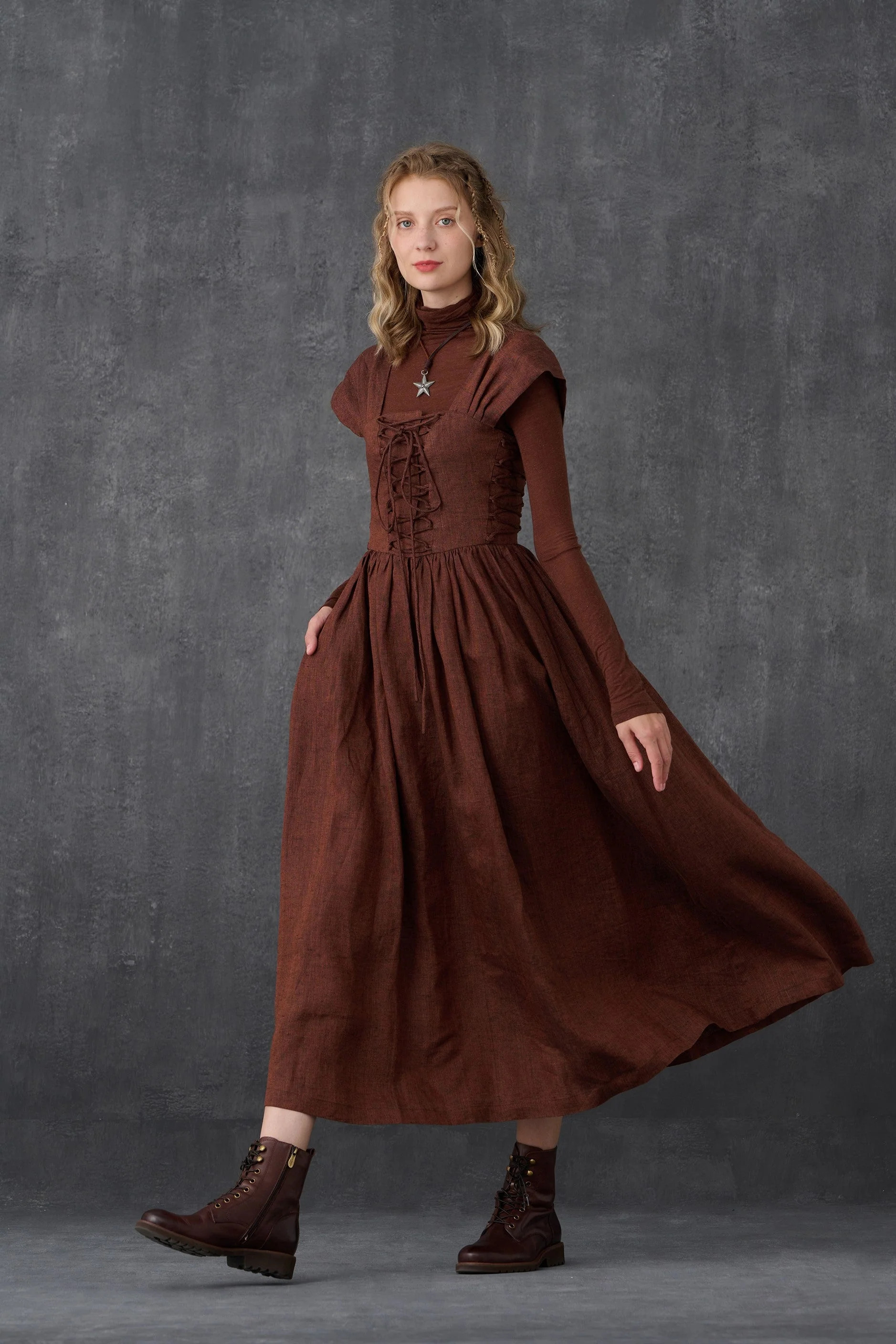 Glory 33 | Front Lace-up Dress - Image 23
