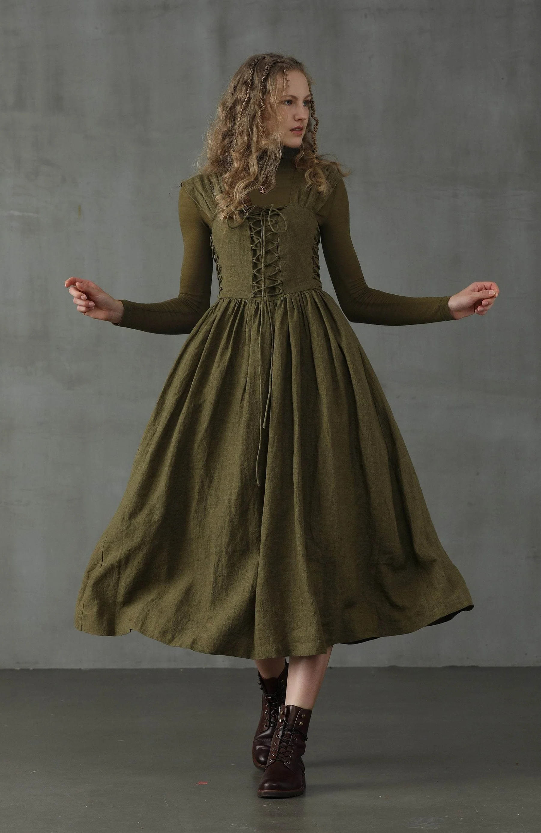 Glory 33 | Front Lace-up Dress - Image 5