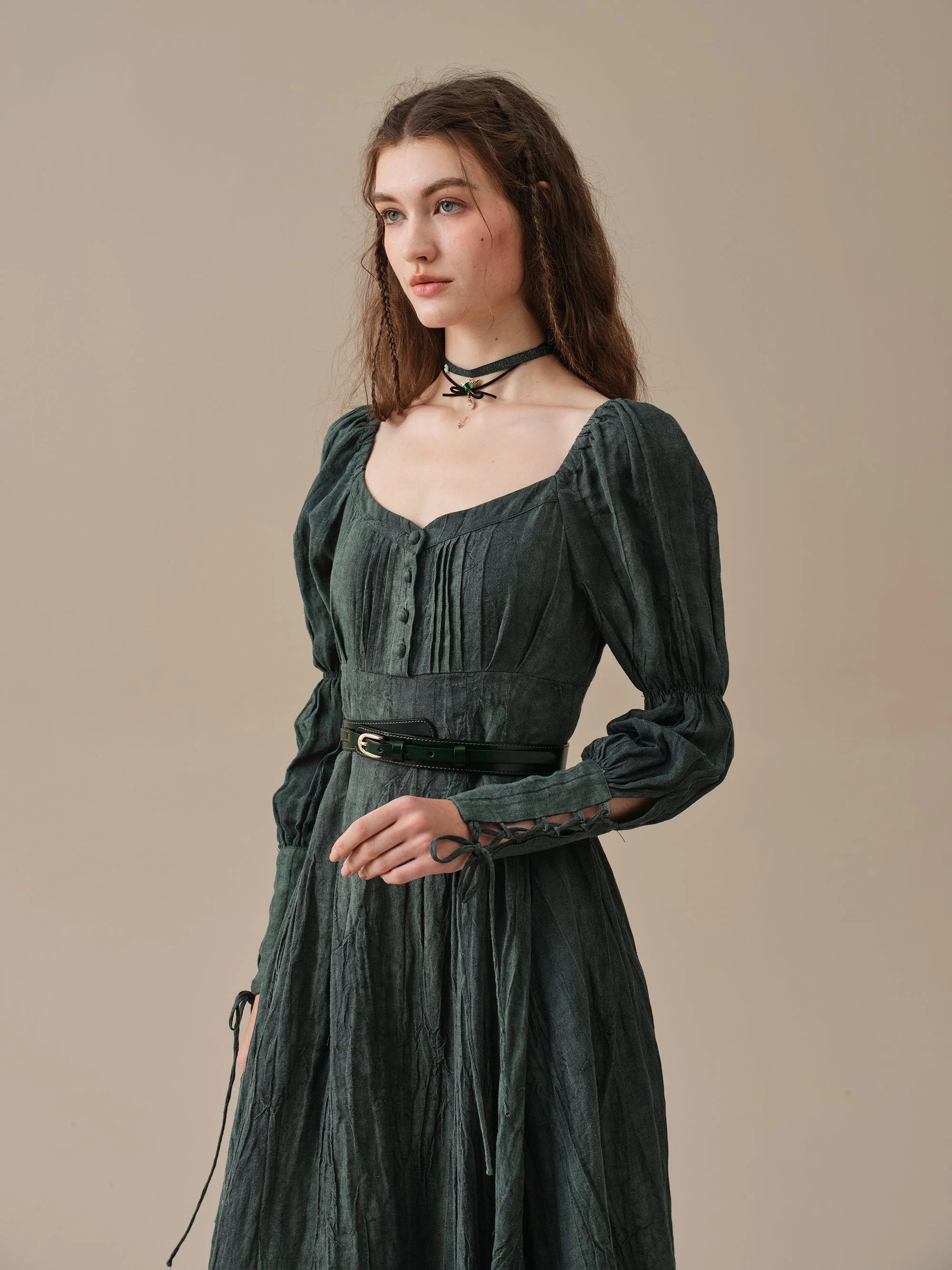 PHOENIX 24 | REGENCY LACE-UP LINEN DRESS - Image 16