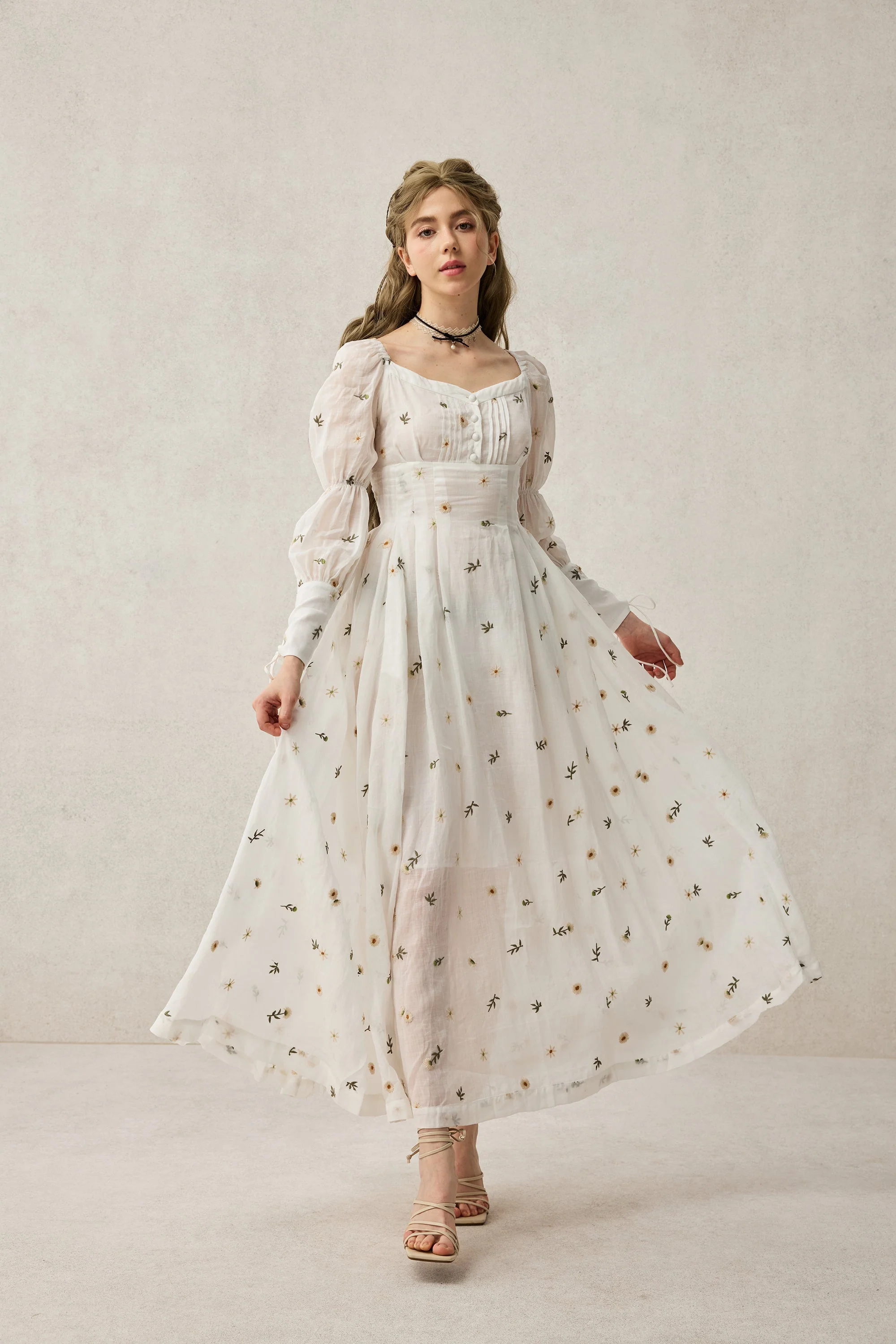 PHOENIX 24 | REGENCY LACE-UP LINEN DRESS - Image 39