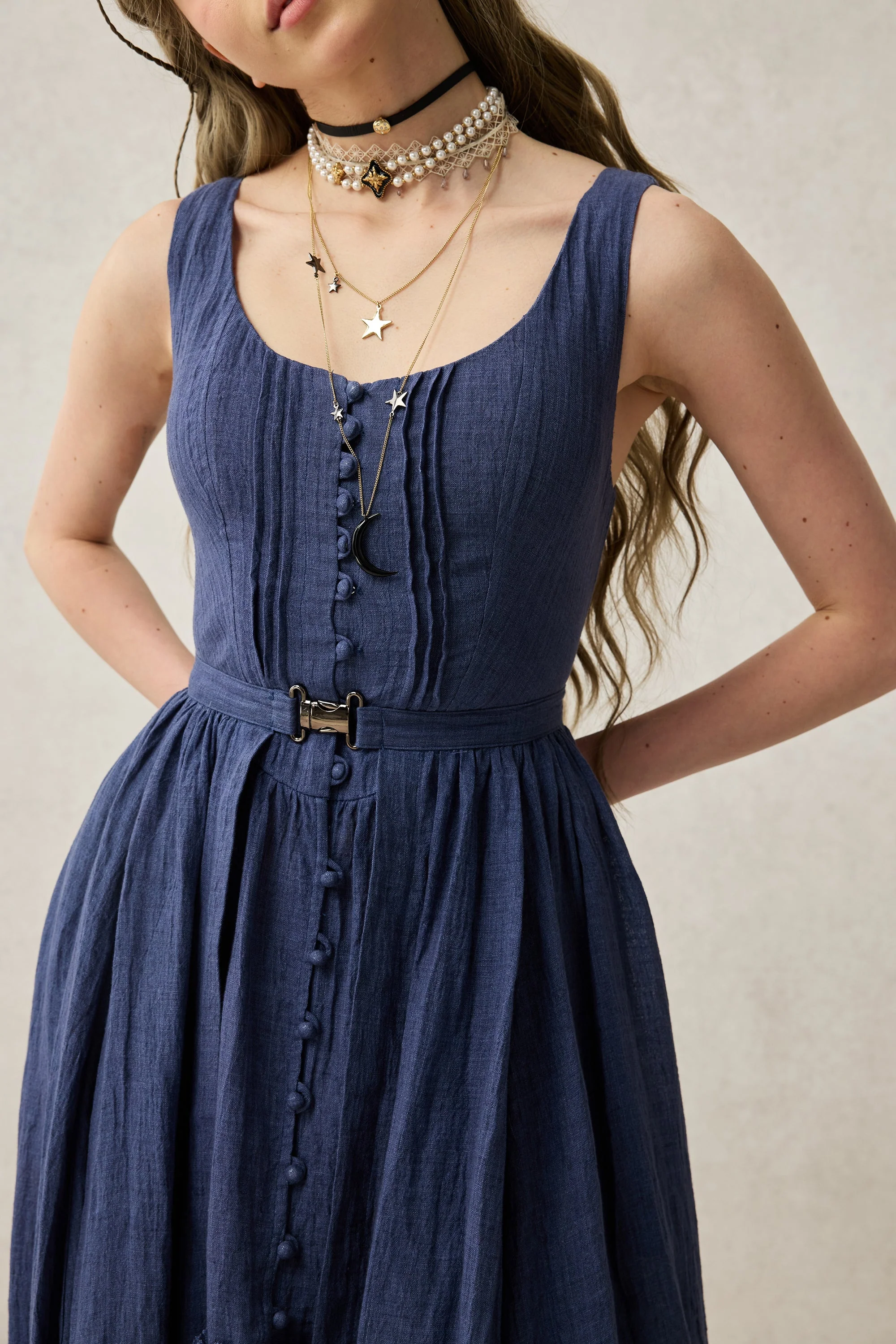 Wearable Poetry 17 | Ruffled linen dress & skirt （2 pieces) - Image 14