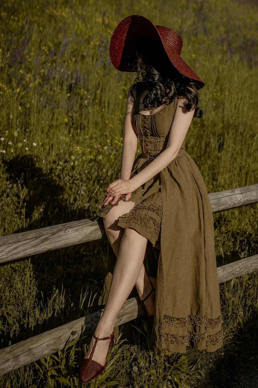 Wearable Poetry 17 | Ruffled linen dress & skirt （2 pieces) - Image 5