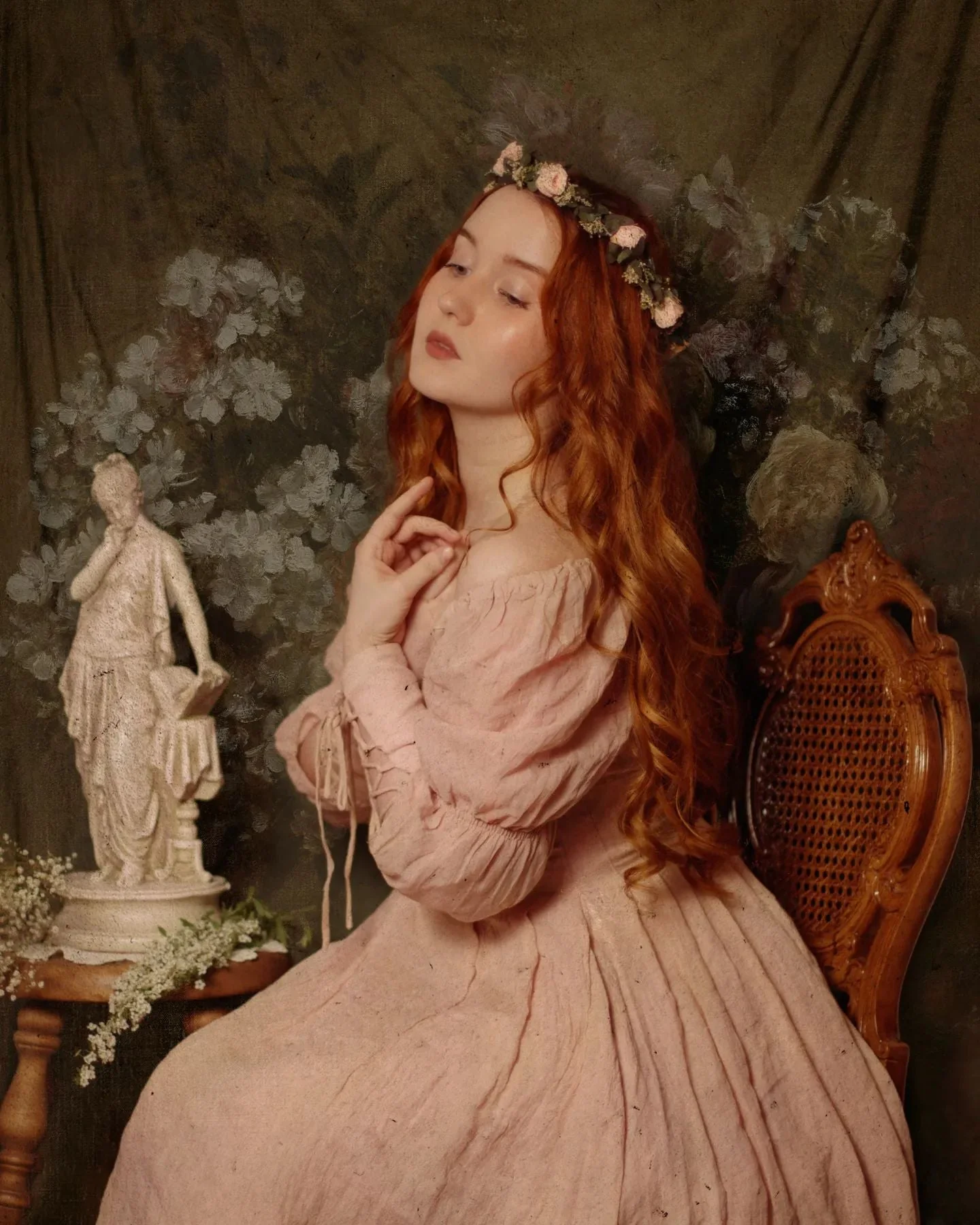Sakura 21 | Lace-up maxi linen dress - Image 12