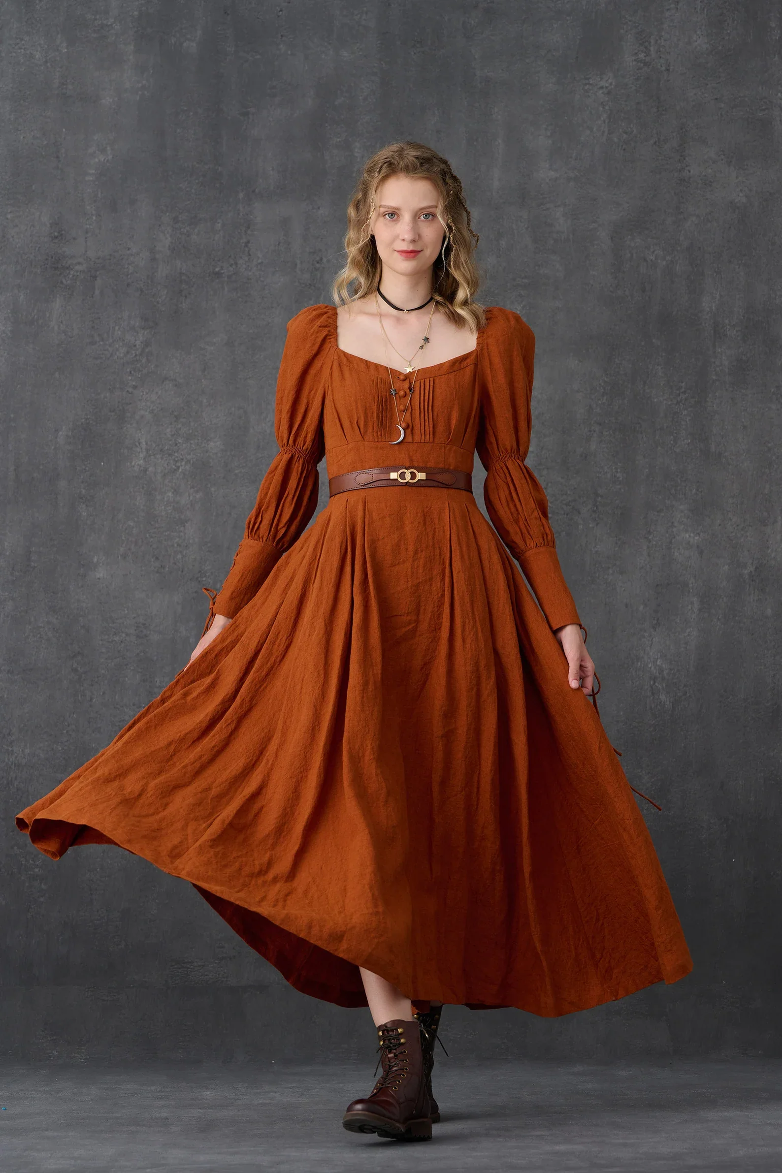 PHOENIX 24 | REGENCY LACE-UP LINEN DRESS - Image 20