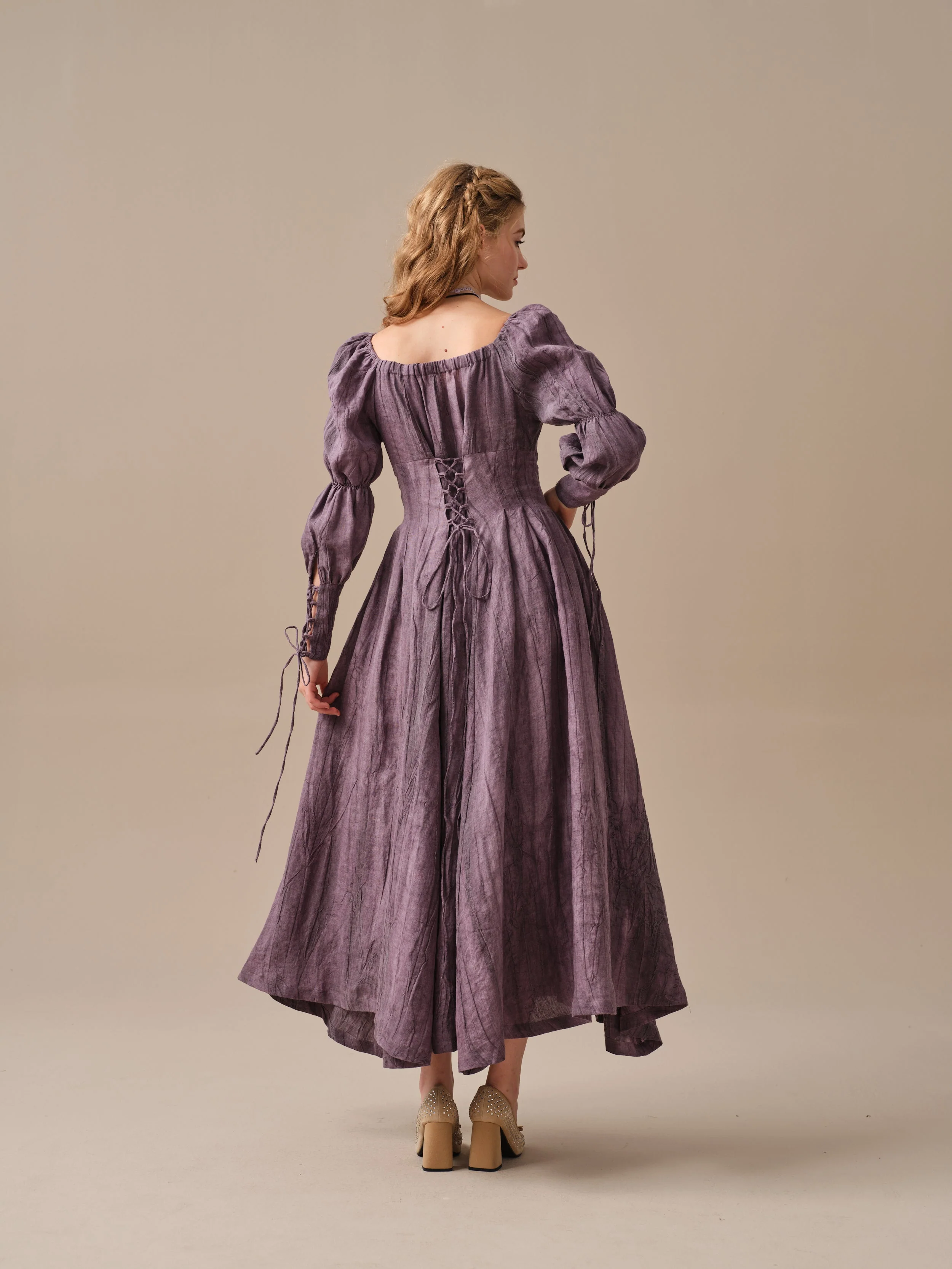 PHOENIX 24 | REGENCY LACE-UP LINEN DRESS - Image 23