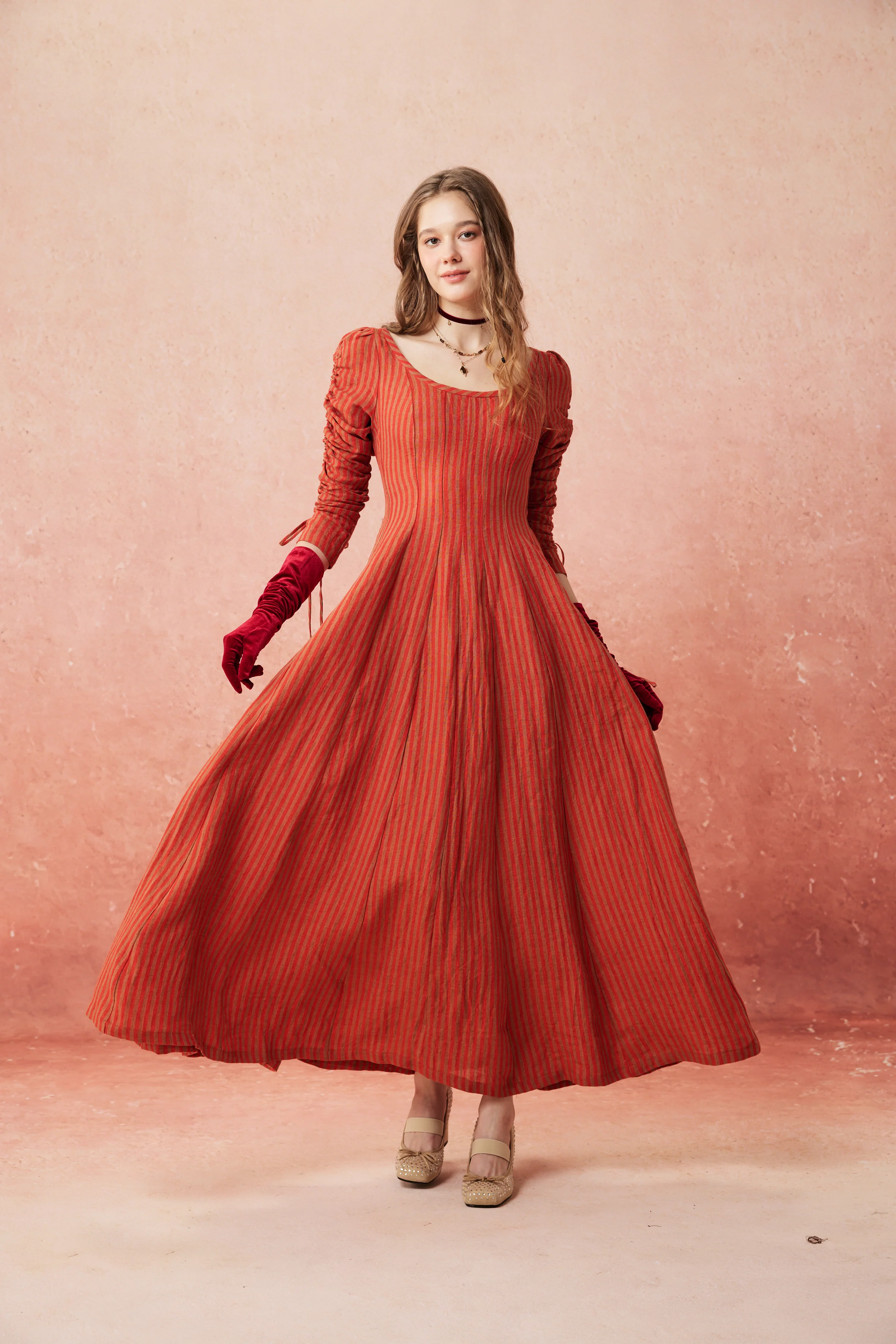 Crystal 17 | Victorian maxi linen dress - Image 11