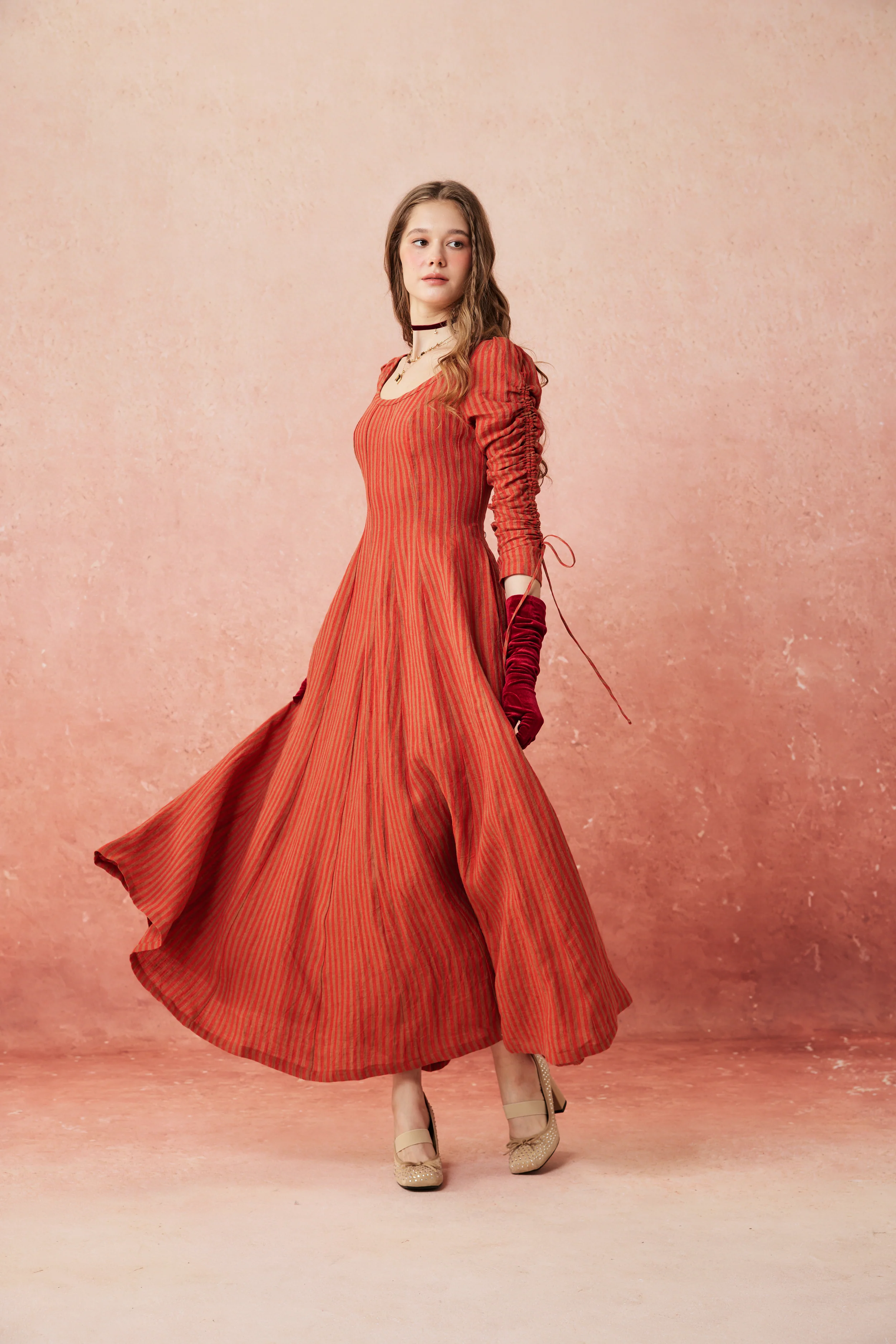 Crystal 17 | Victorian maxi linen dress - Image 12