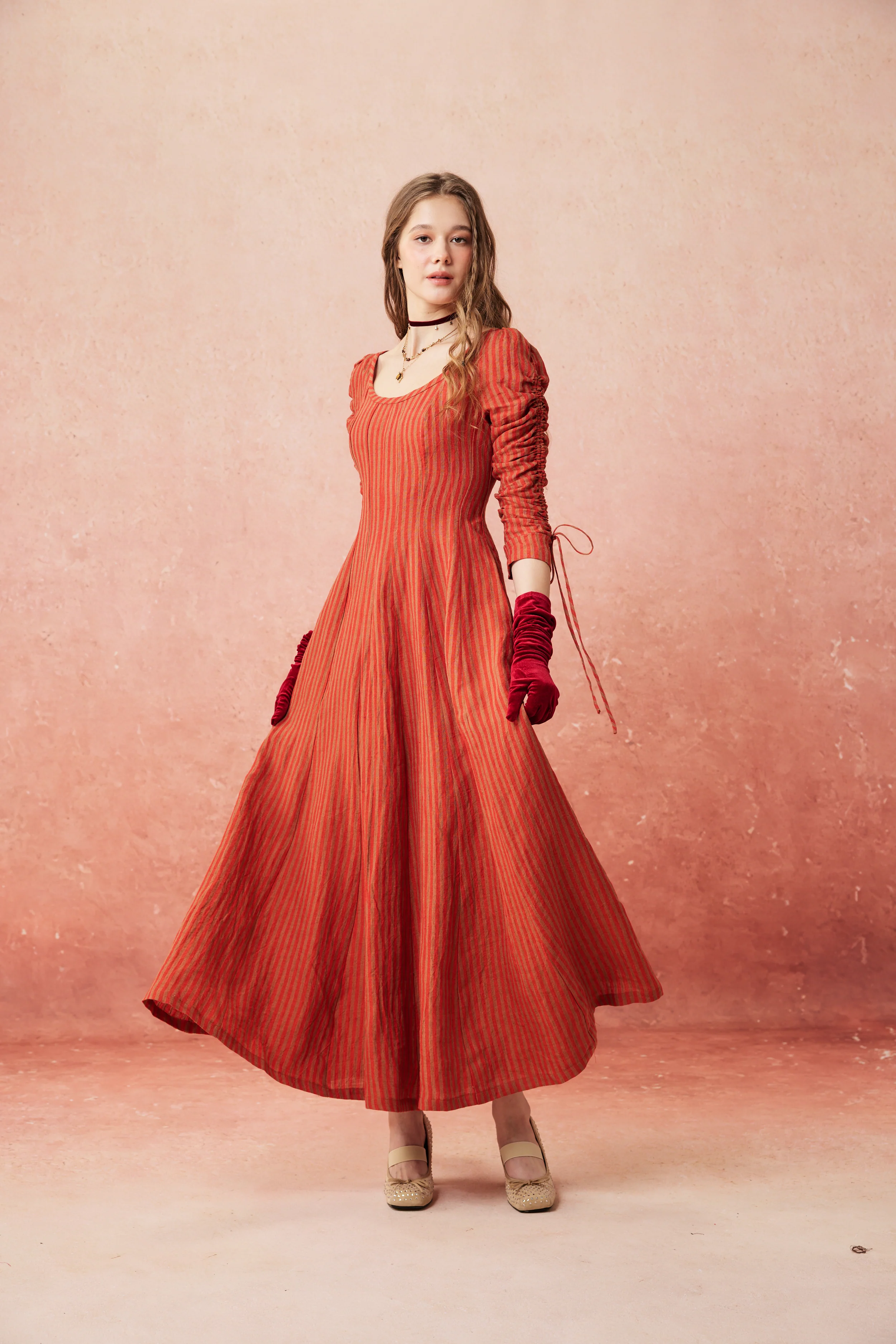 Crystal 17 | Victorian maxi linen dress - Image 14