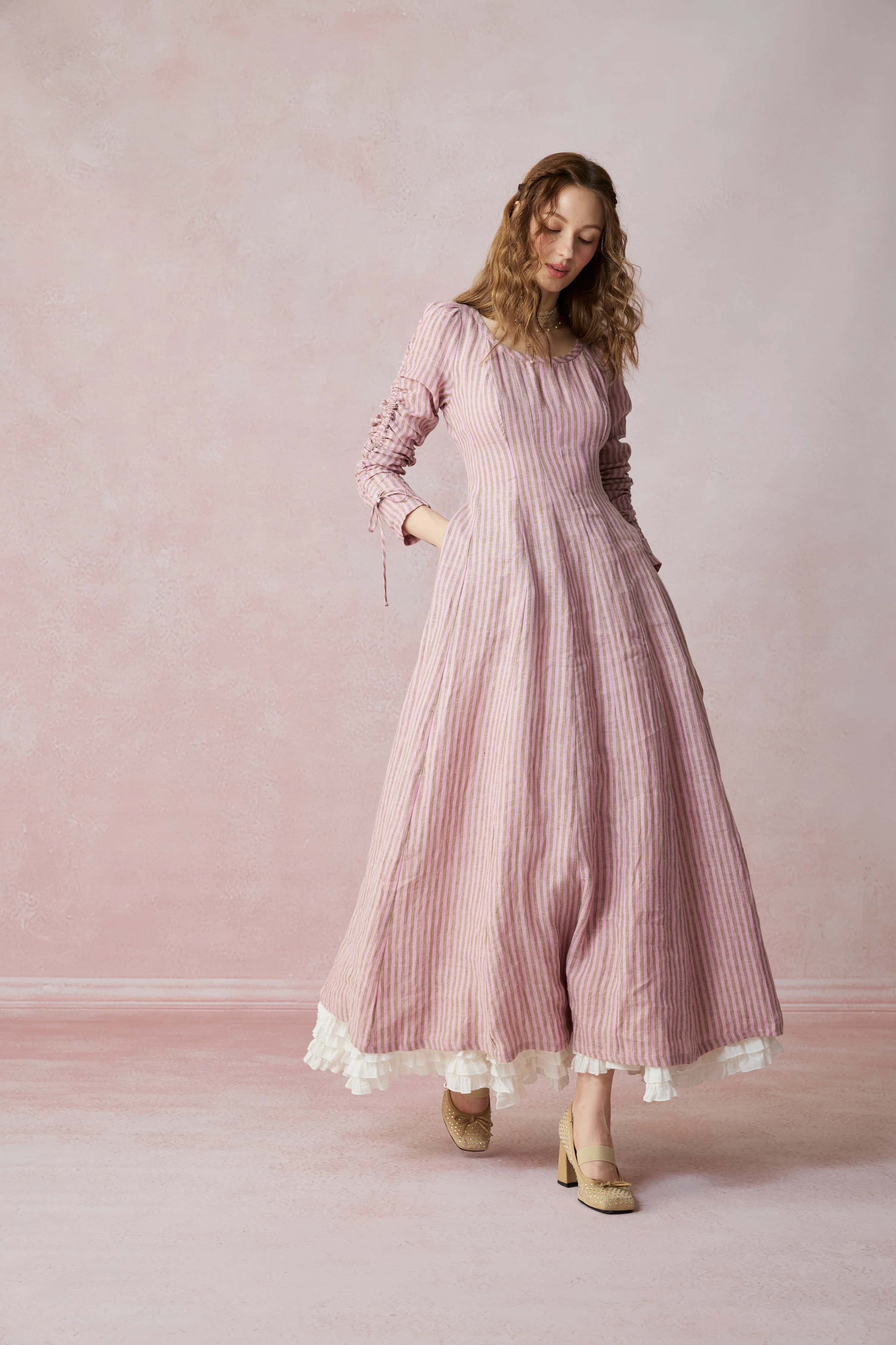 Crystal 17 | Victorian maxi linen dress - Image 38