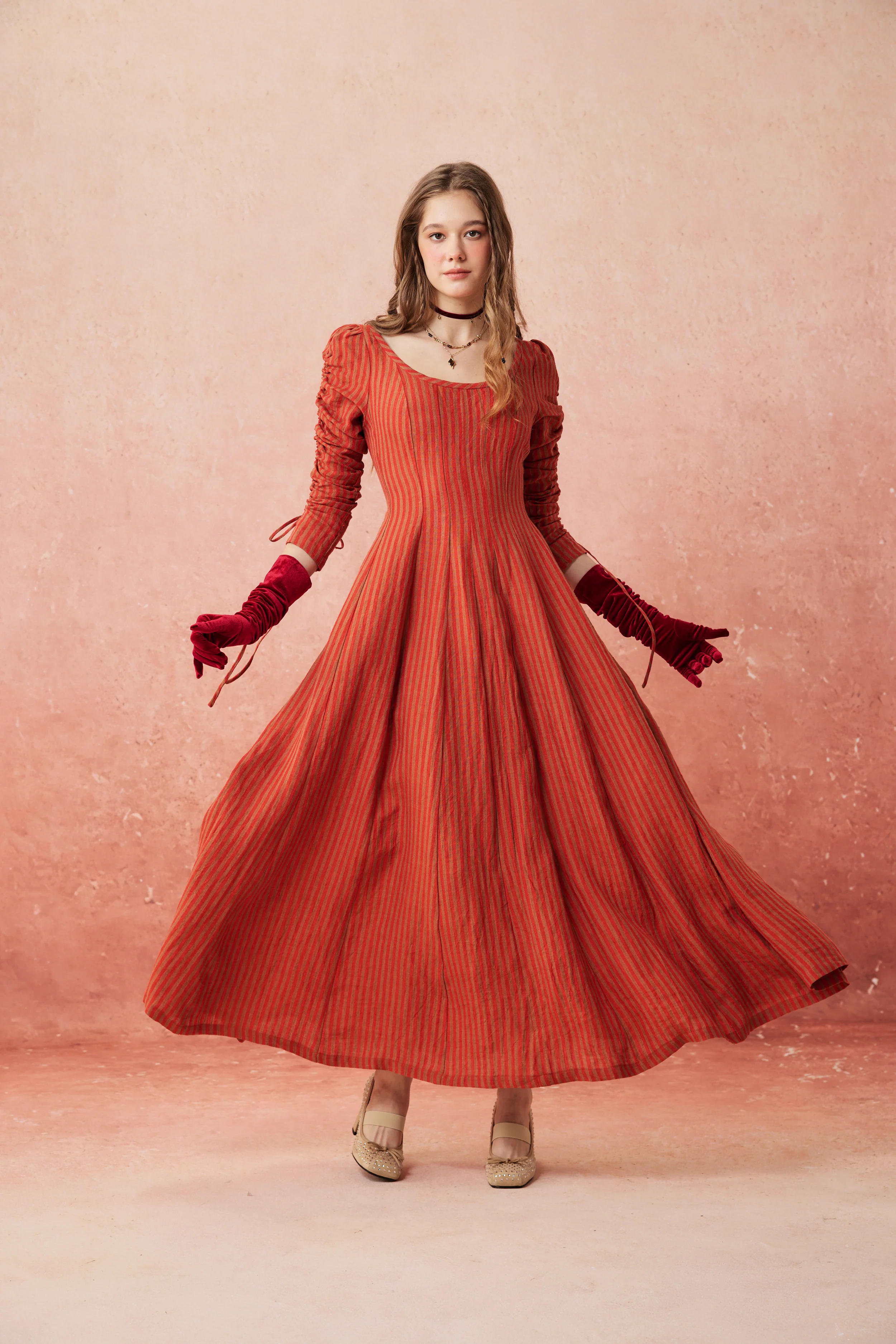 Crystal 17 | Victorian maxi linen dress - Image 8