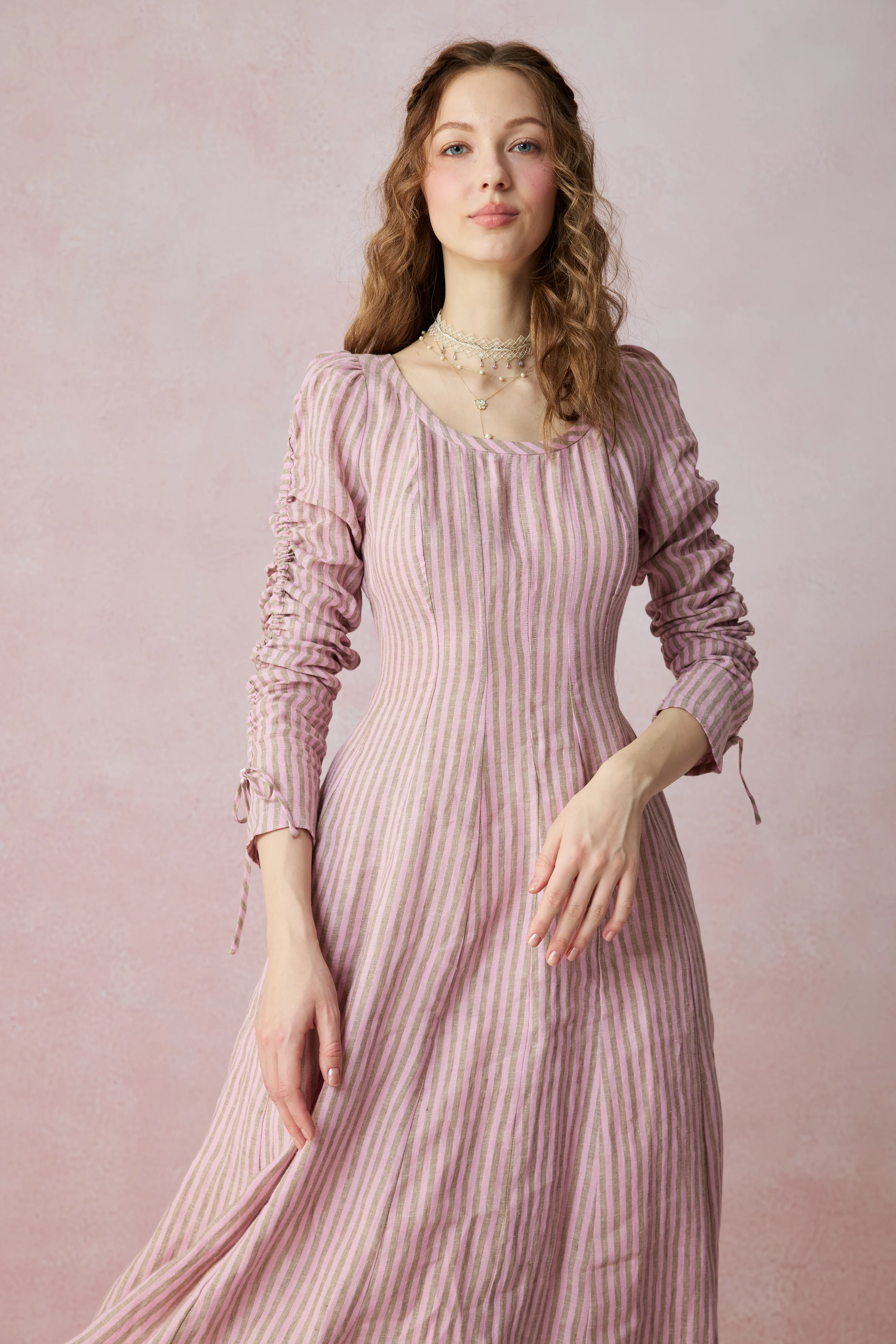 Crystal 17 | Victorian maxi linen dress - Image 6