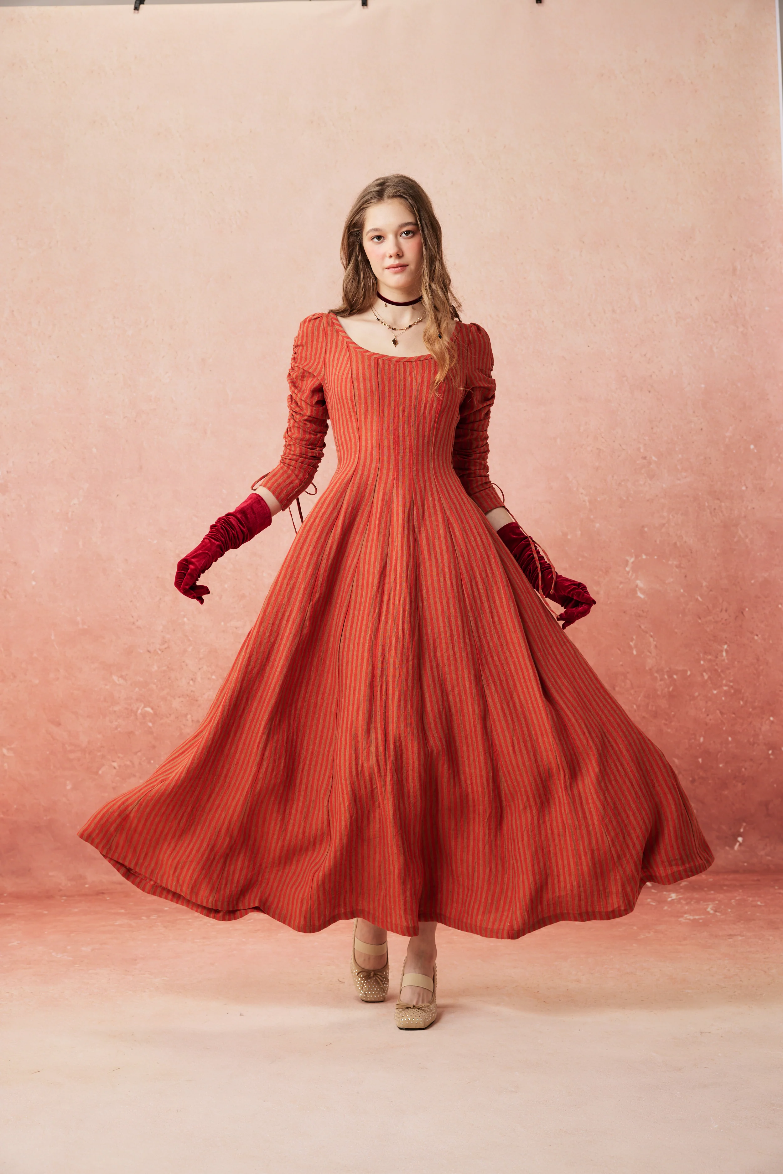 Crystal 17 | Victorian maxi linen dress - Image 27