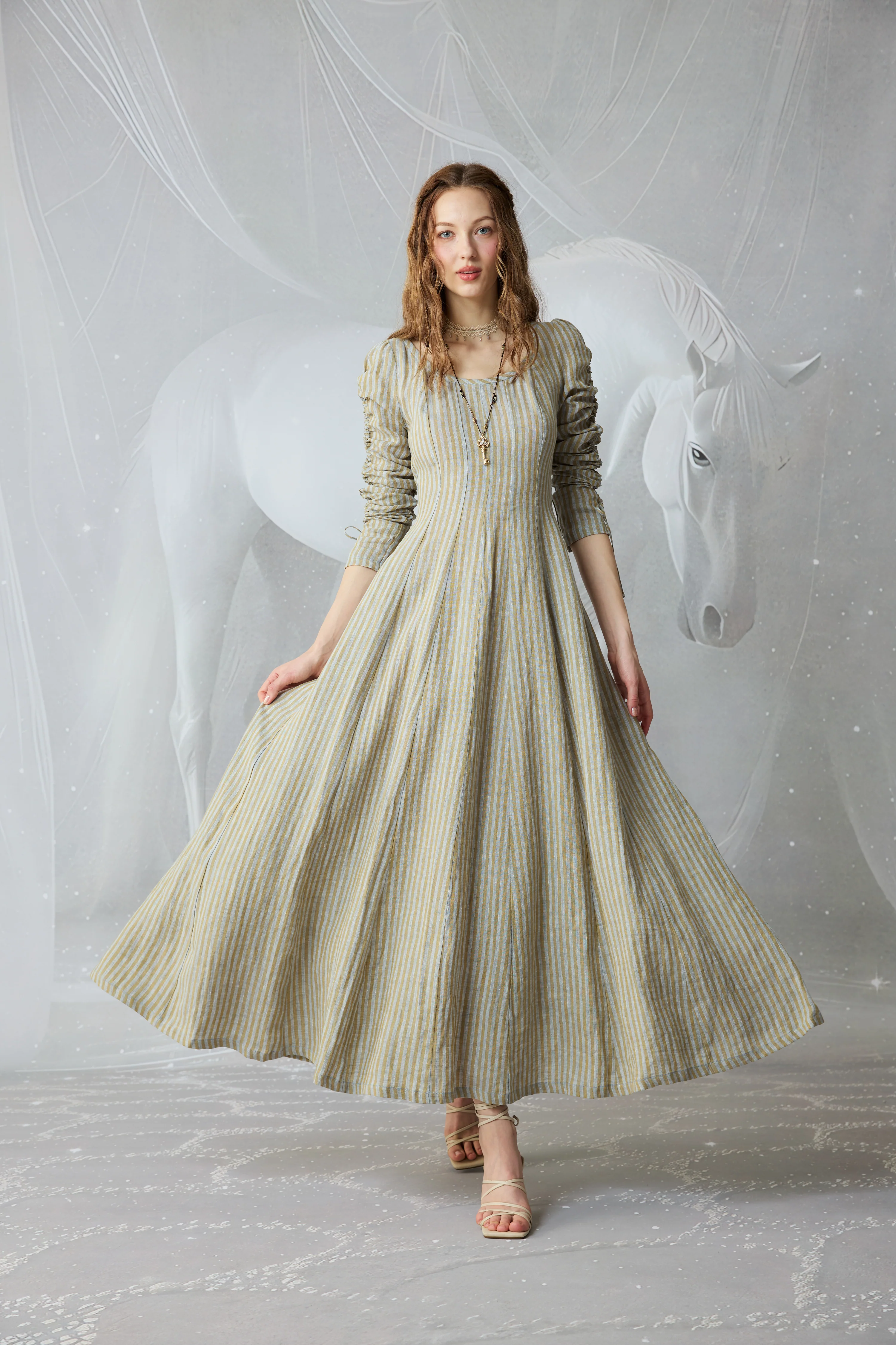 Crystal 17 | Victorian maxi linen dress - Image 6