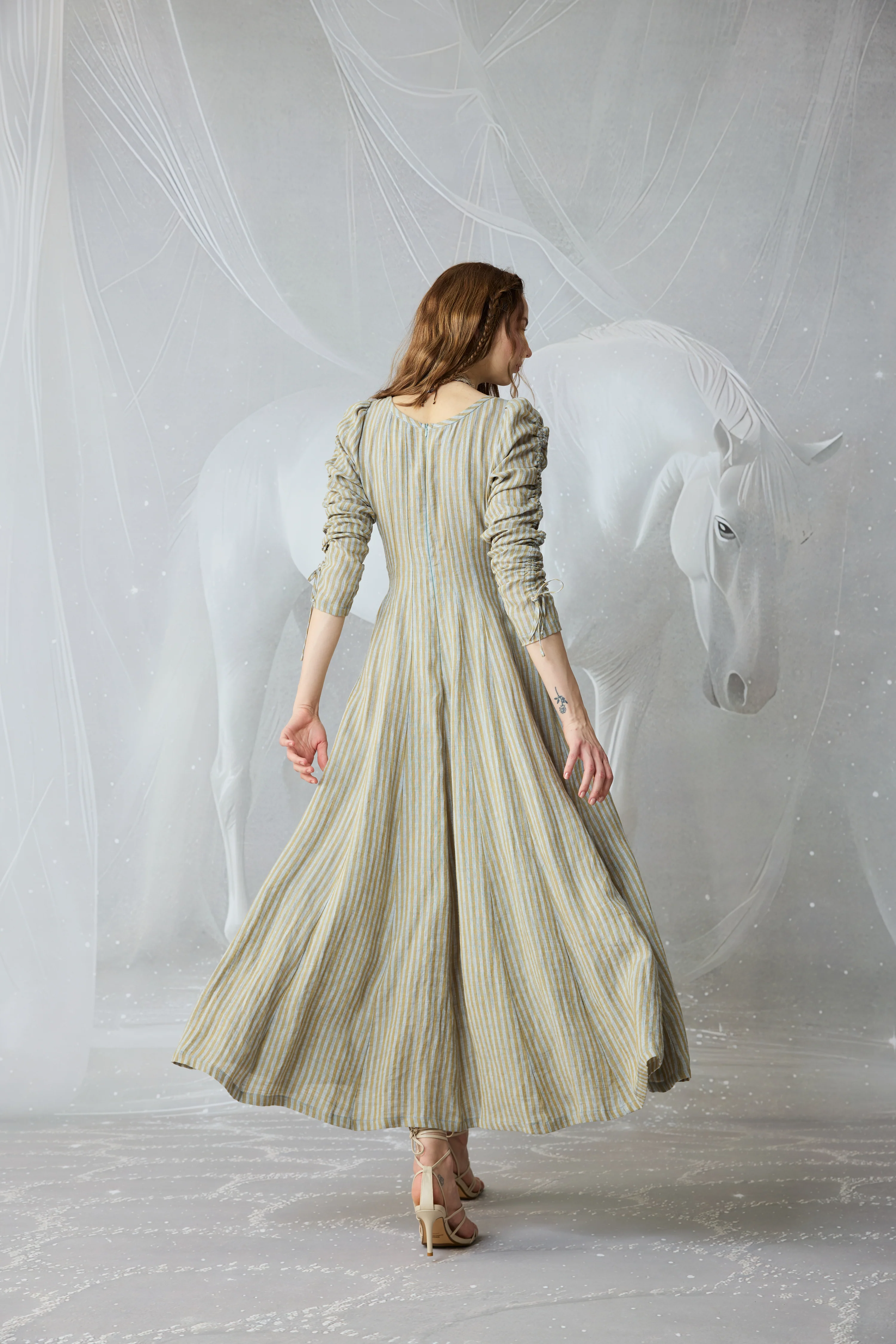 Crystal 17 | Victorian maxi linen dress - Image 7