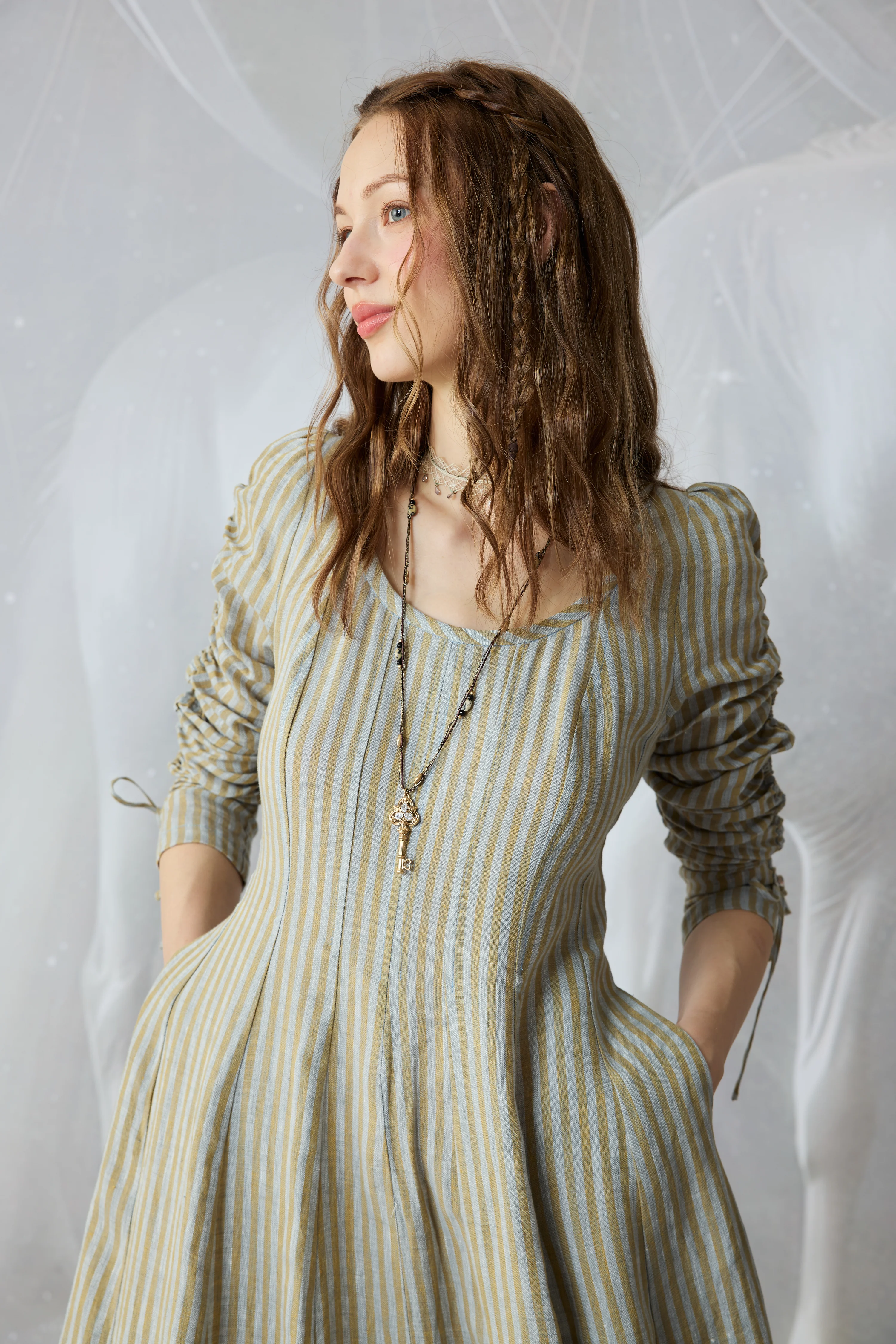 Crystal 17 | Victorian maxi linen dress - Image 10