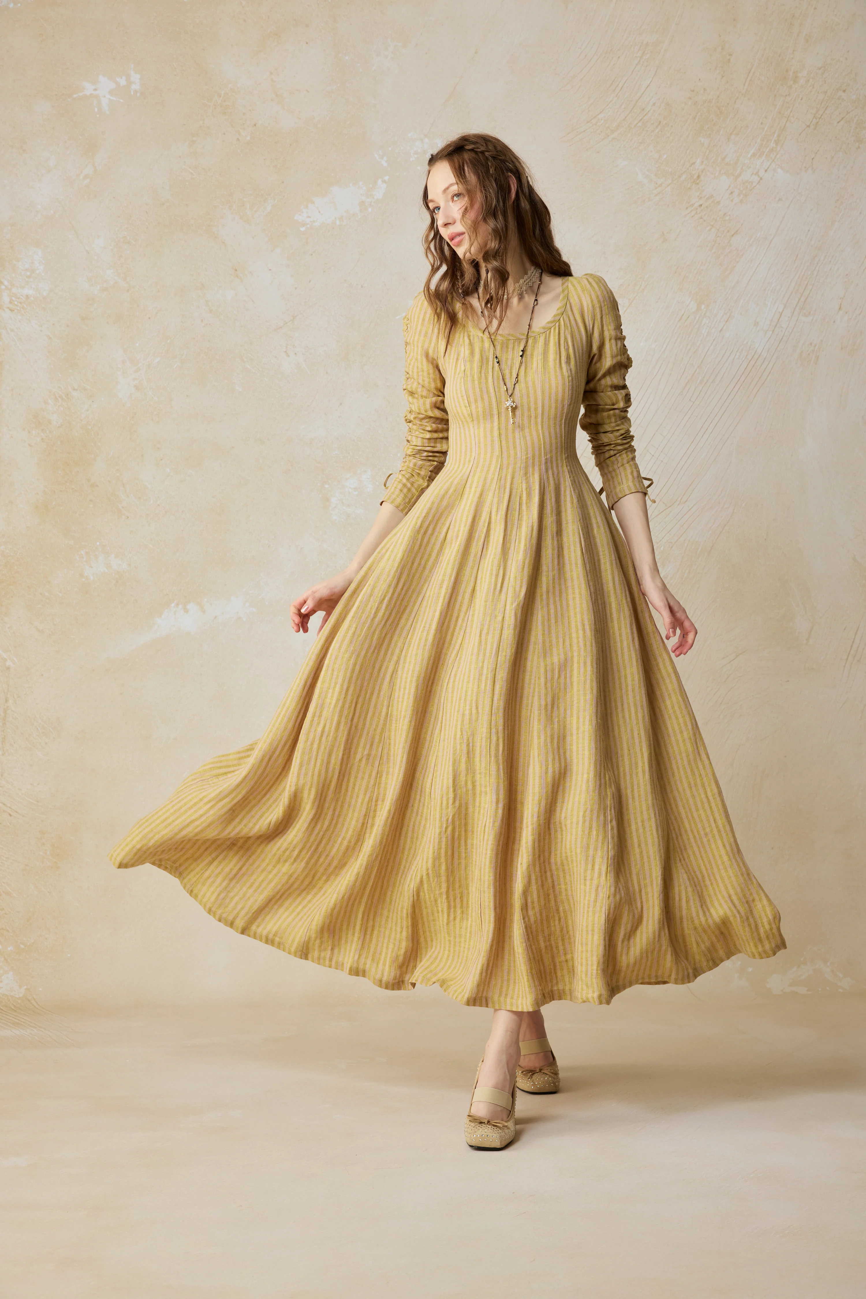 Crystal 17 | Victorian maxi linen dress - Image 12