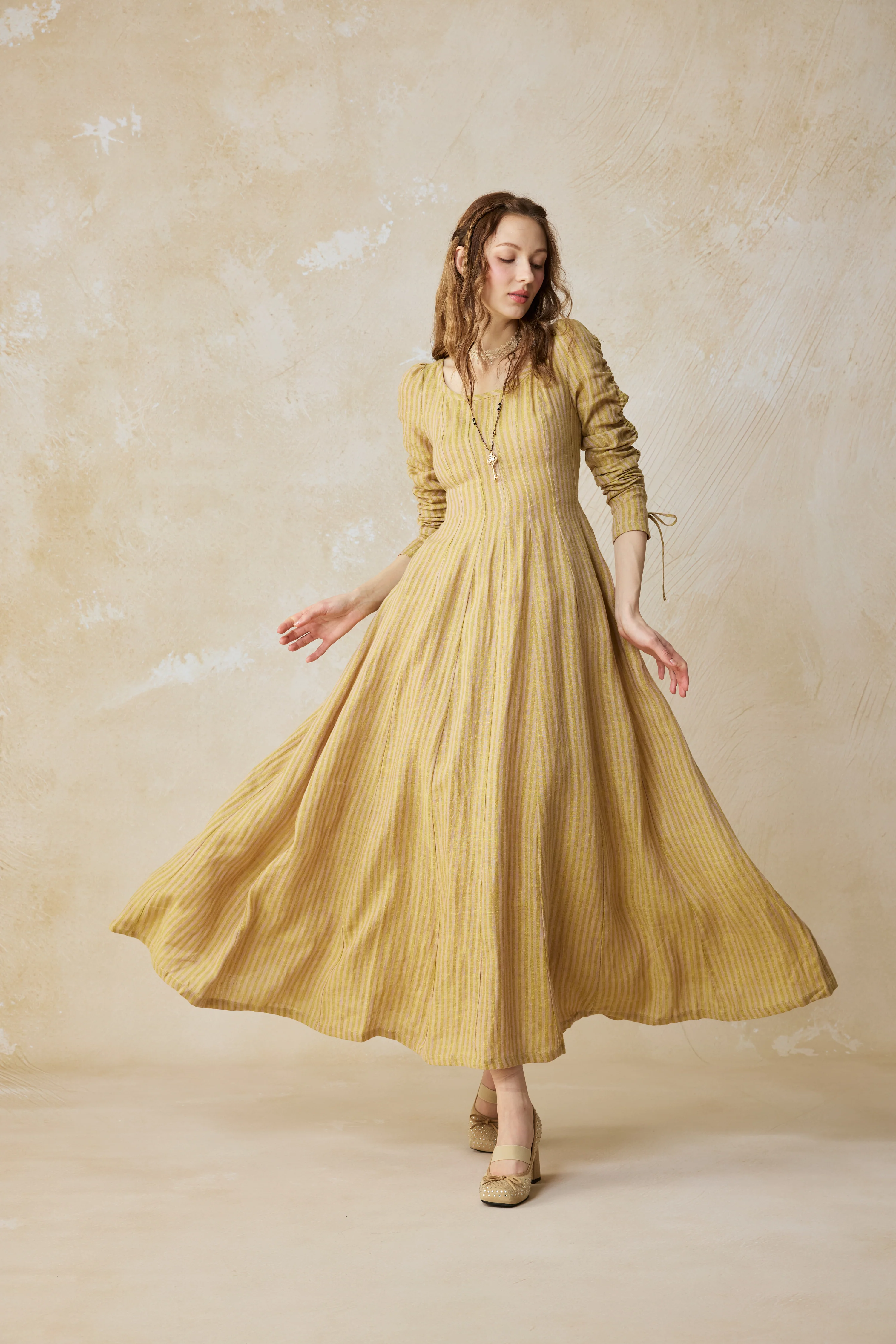 Crystal 17 | Victorian maxi linen dress - Image 13