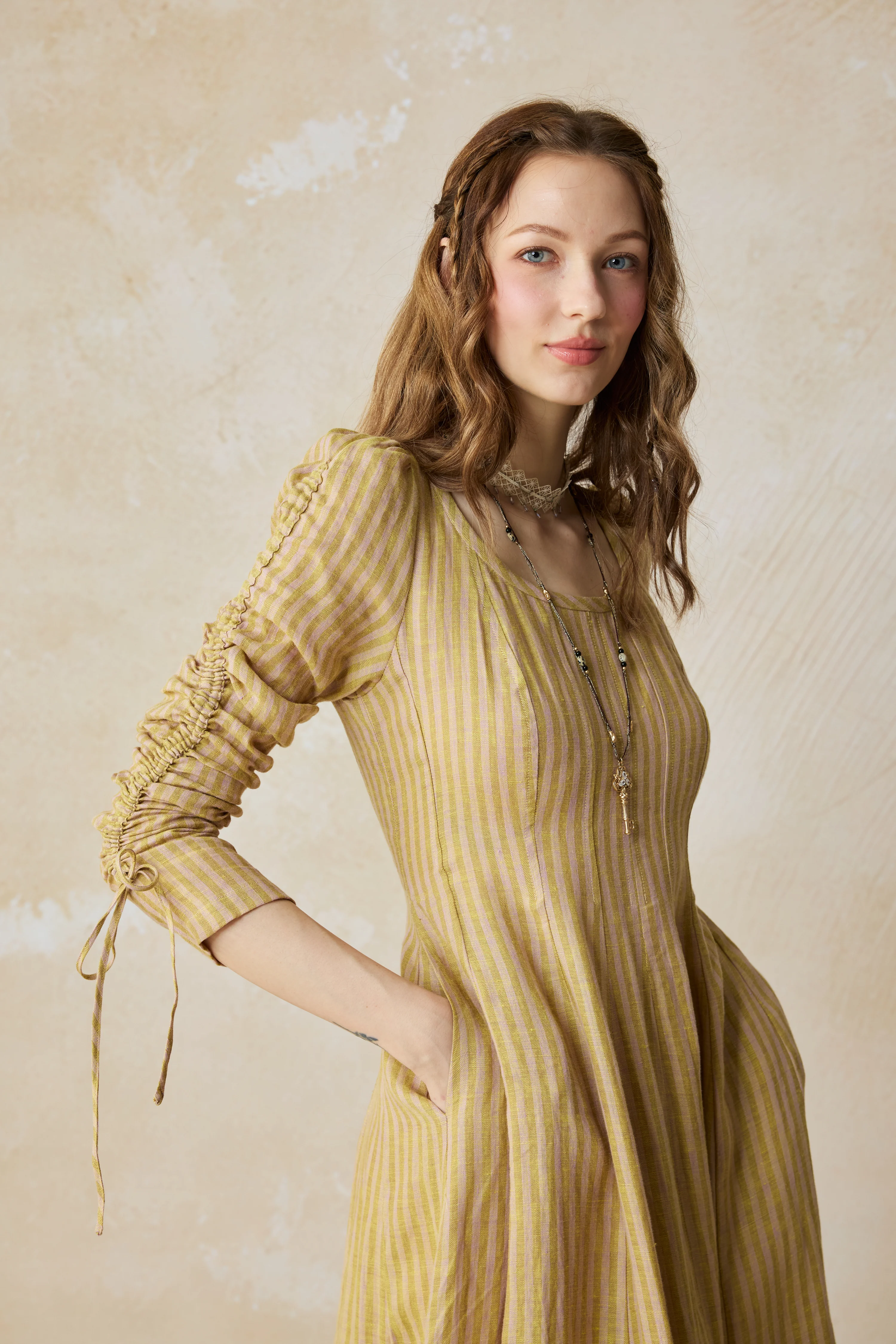 Crystal 17 | Victorian maxi linen dress - Image 5