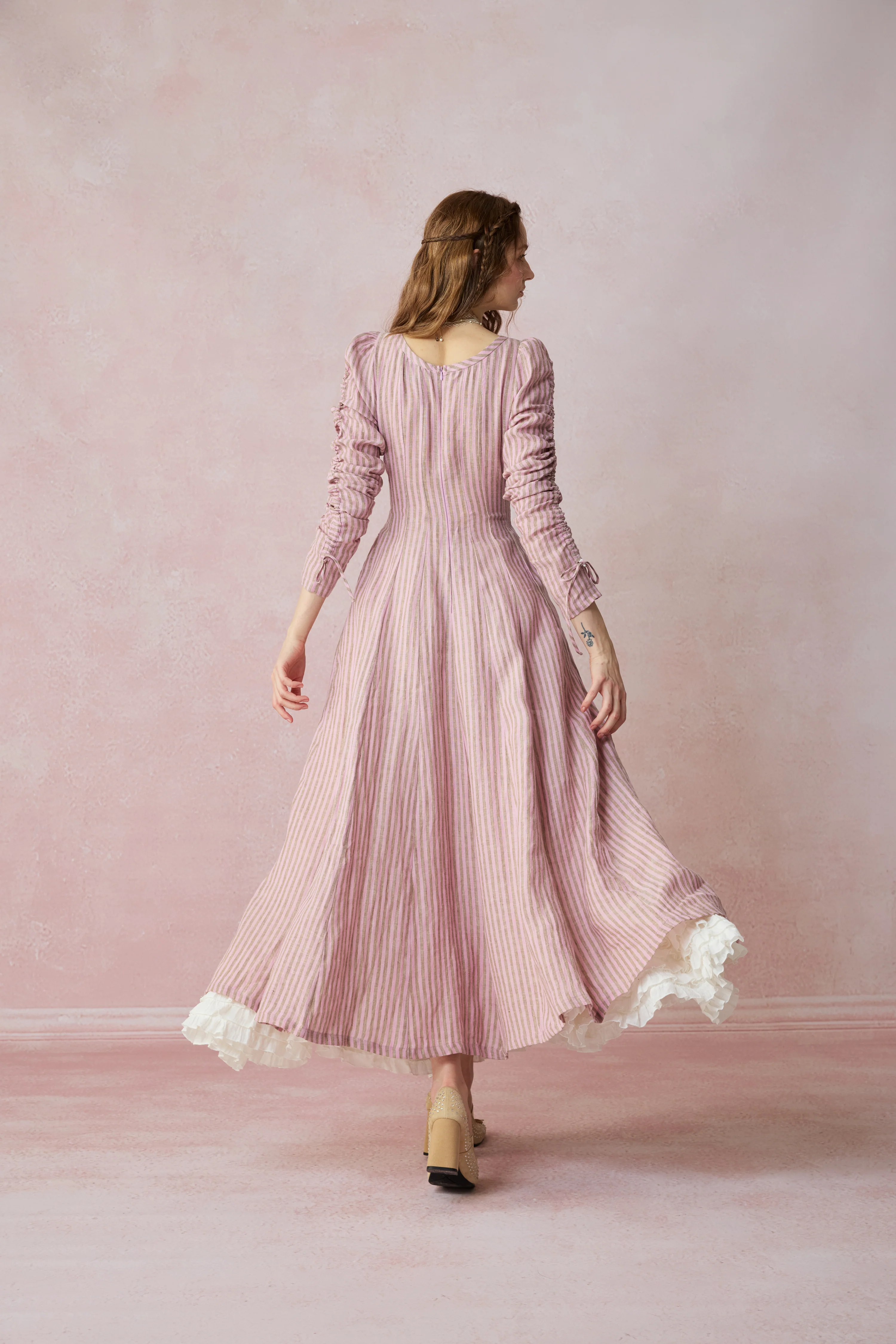 Crystal 17 | Victorian maxi linen dress - Image 4