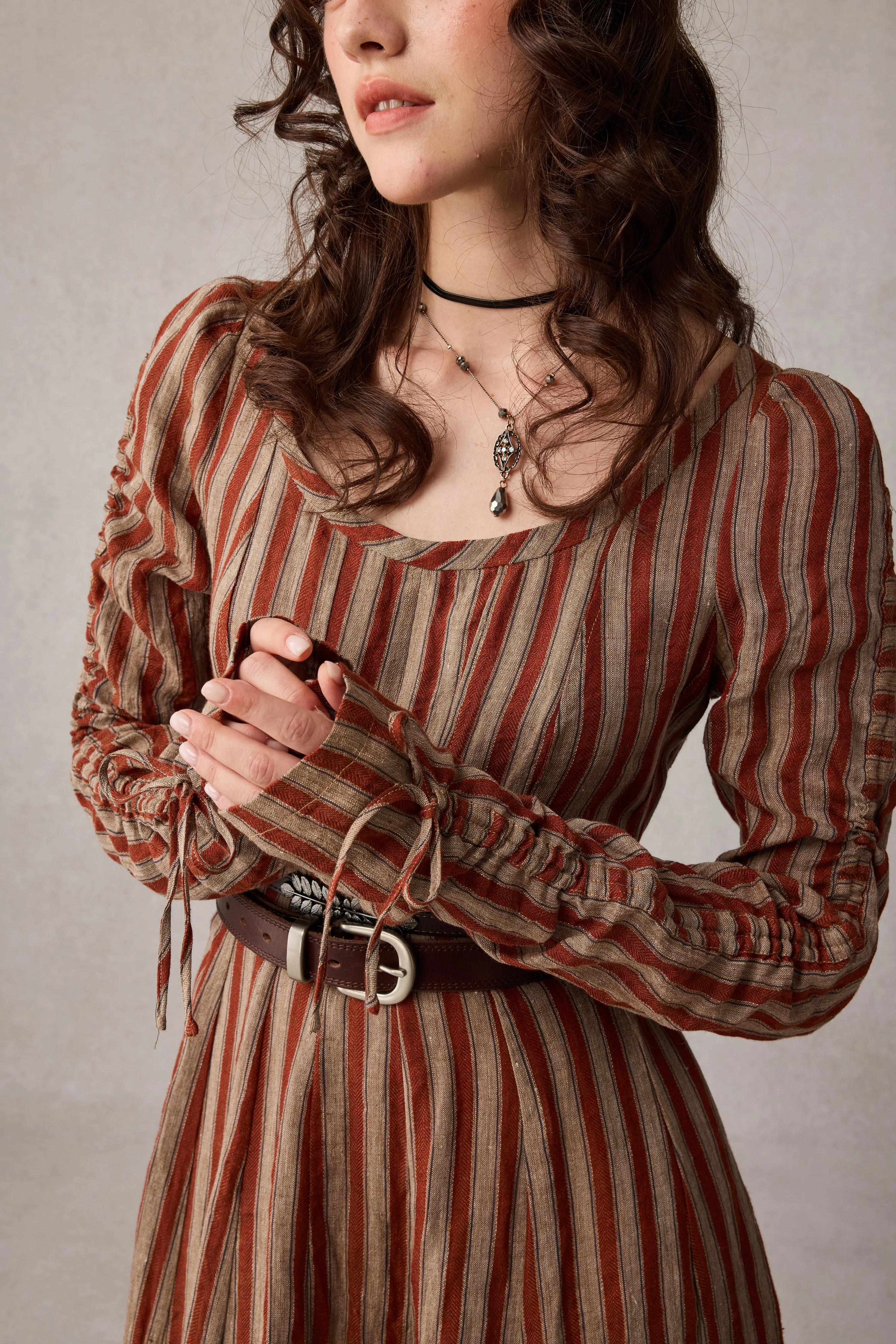 Crystal 17 | Victorian maxi linen dress - Image 10